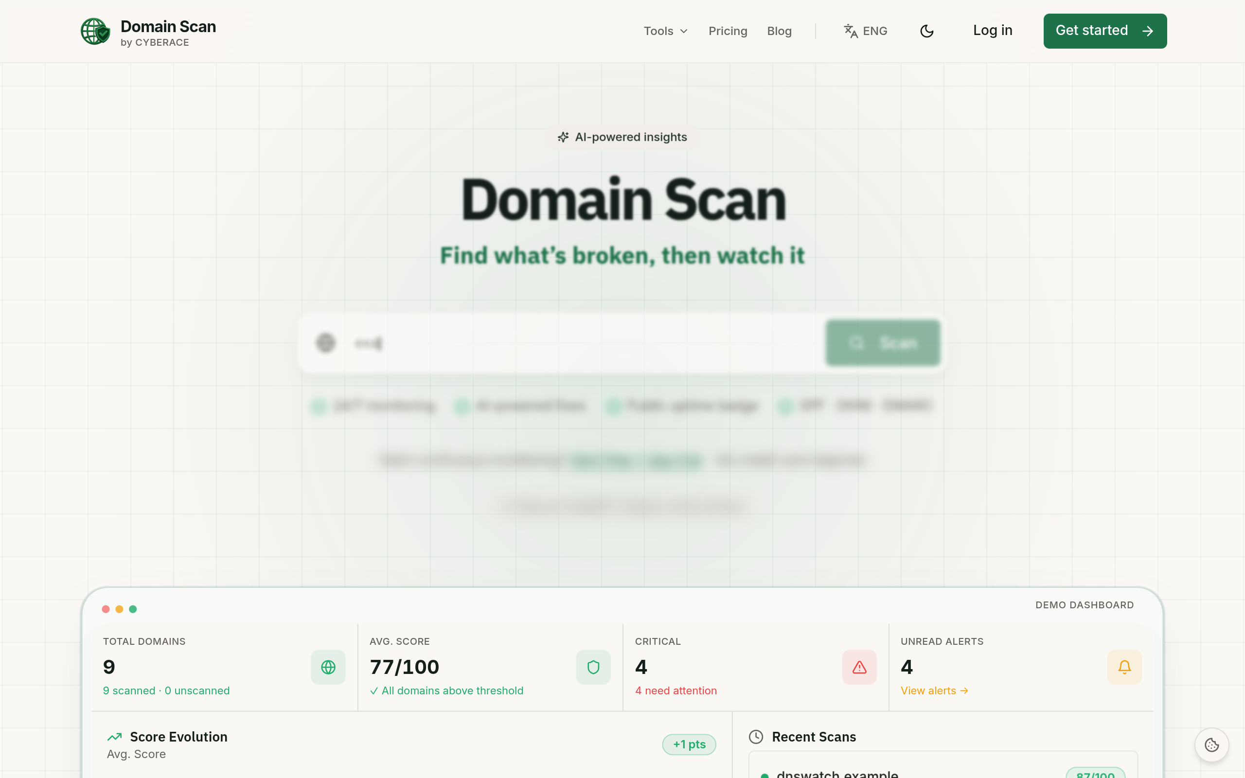 Domain Scan by CYBERACE screenshot
