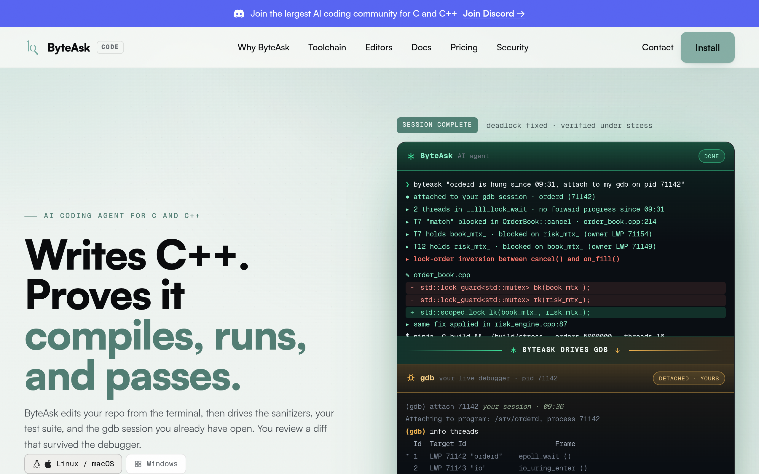 Coding harness for C/C++ developers screenshot – image 1