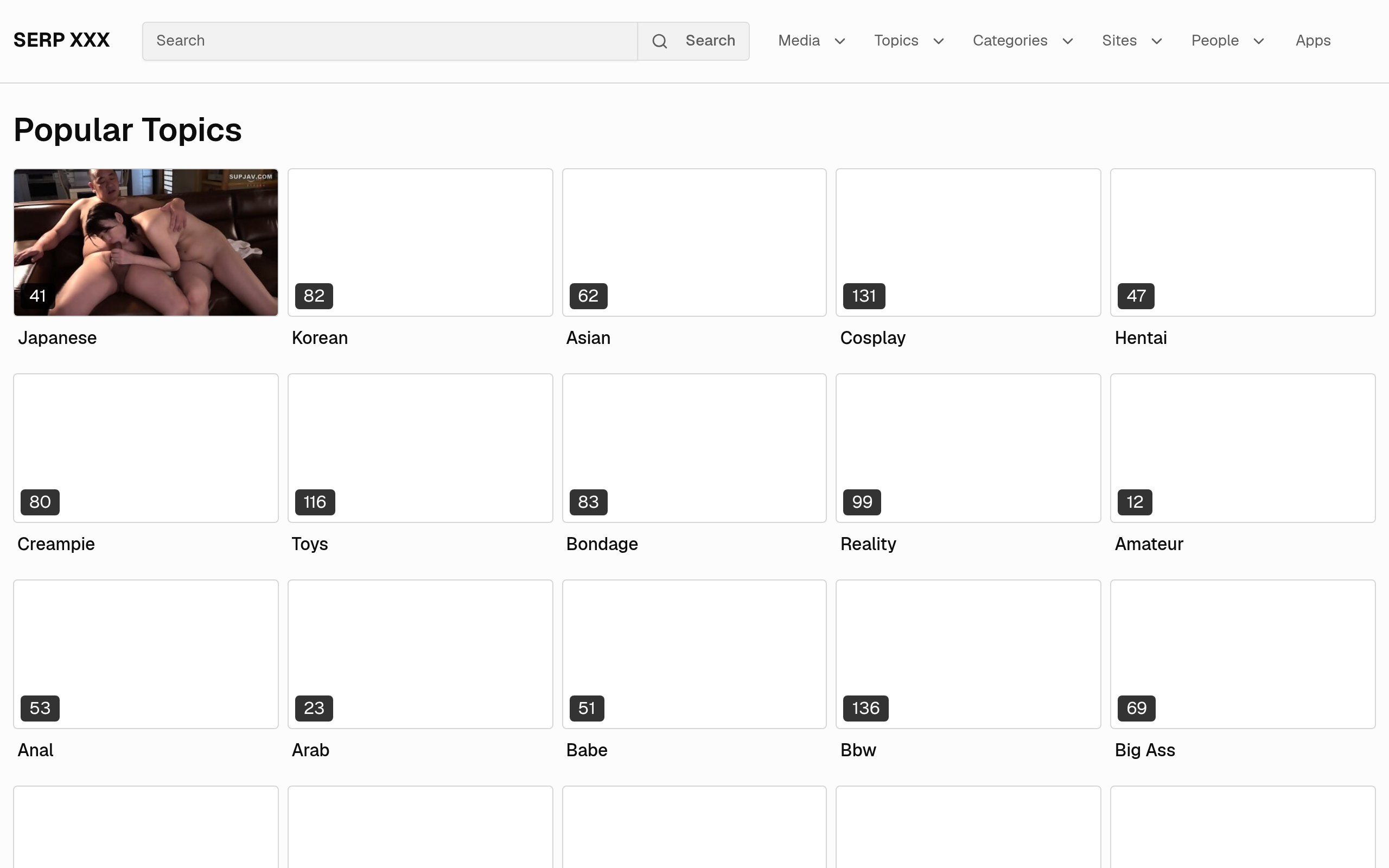 SERP XXX homepage preview