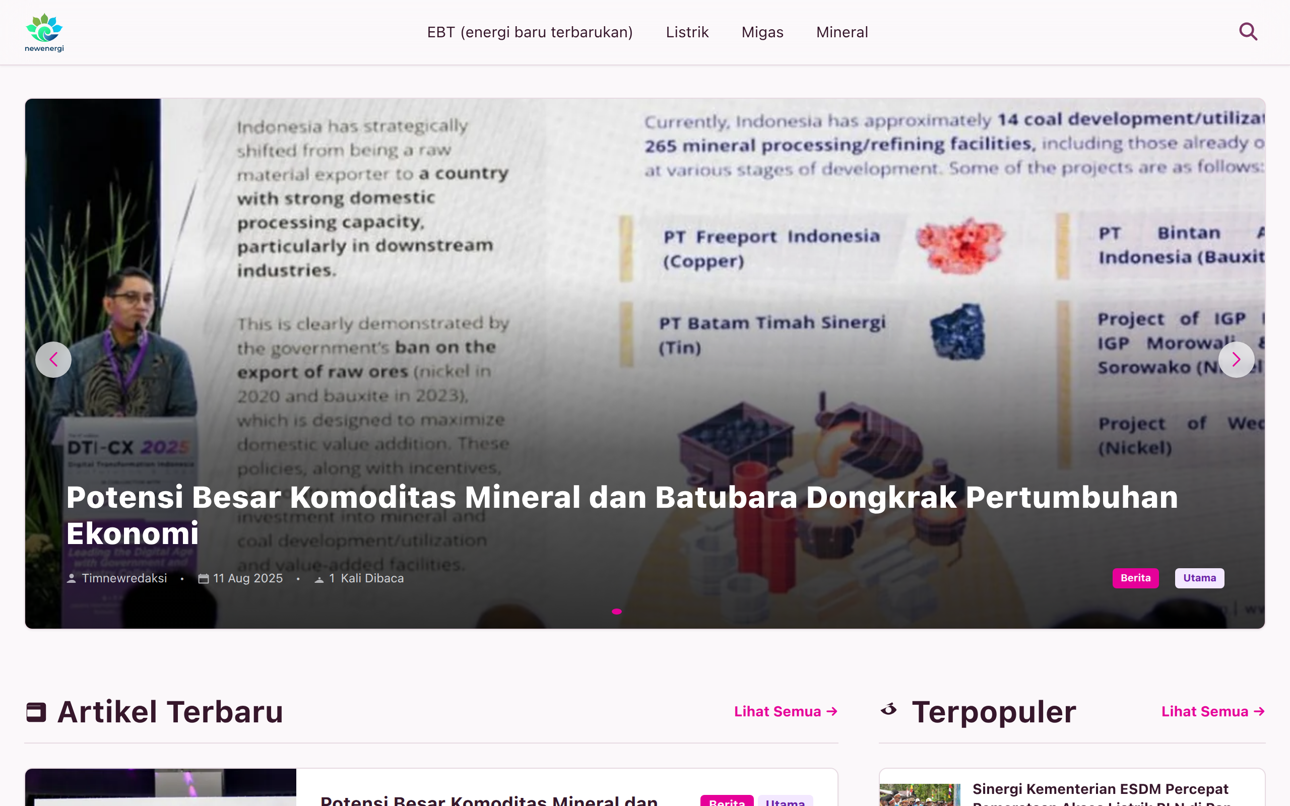 Screenshot of newenergi