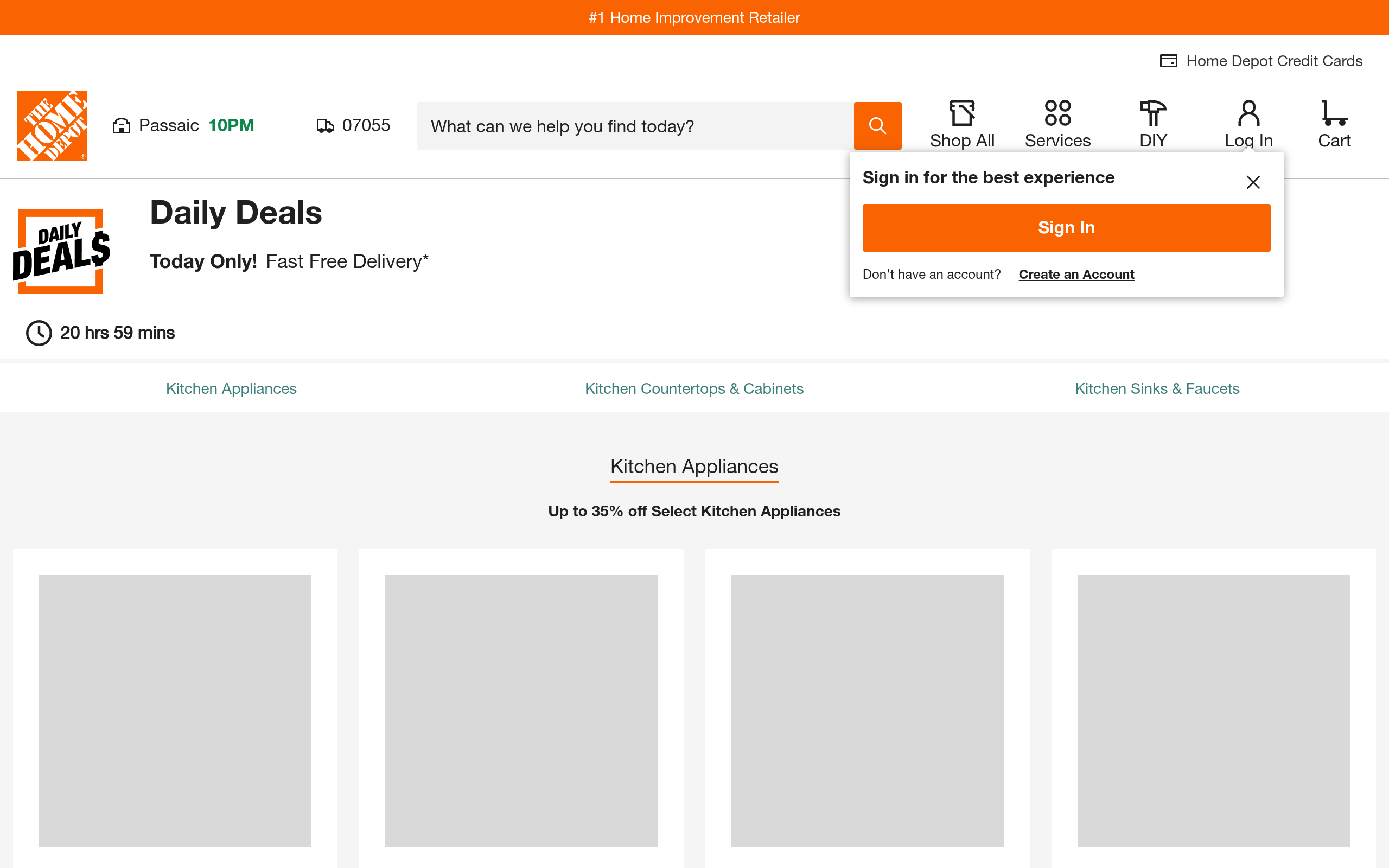 Home Depot Deal of the Day: Up to 40% off Select Kitchen Appliances, Countertops, Sinks & Faucets