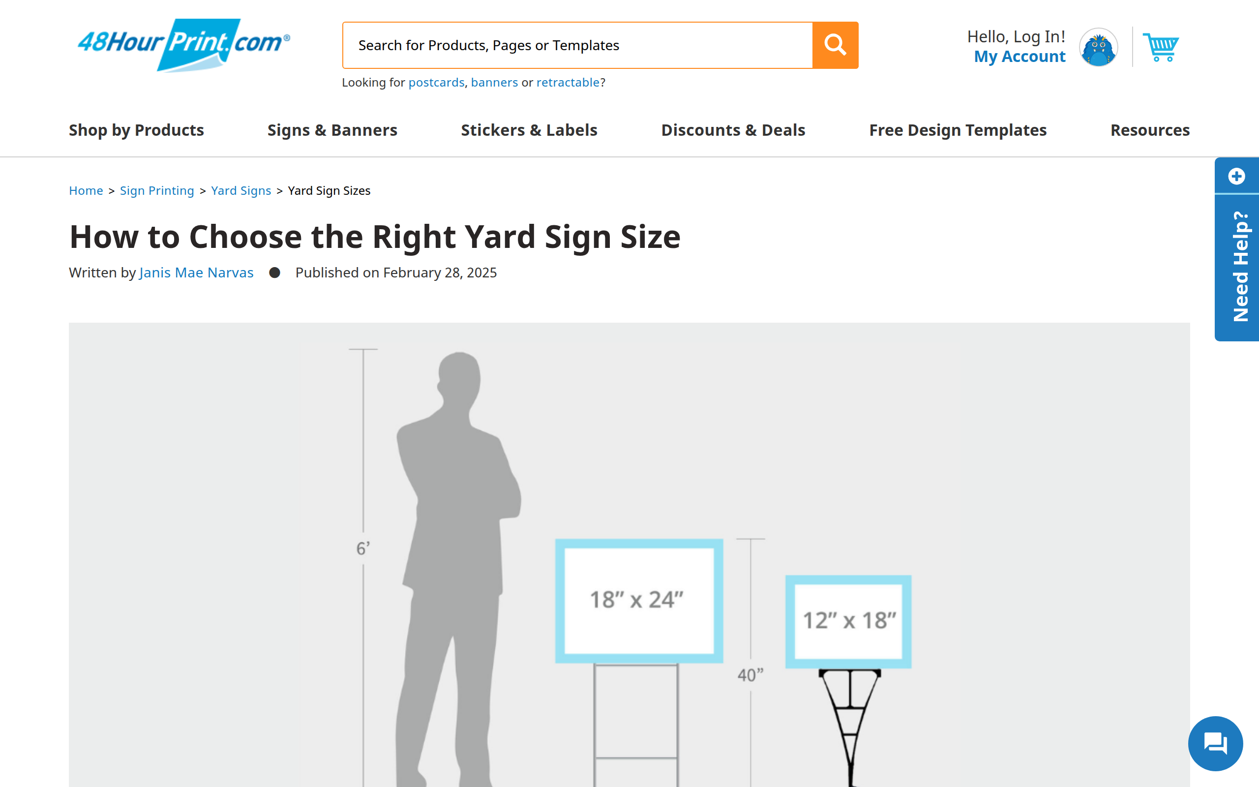 Choose the Right Yard Sign Size Screenshot