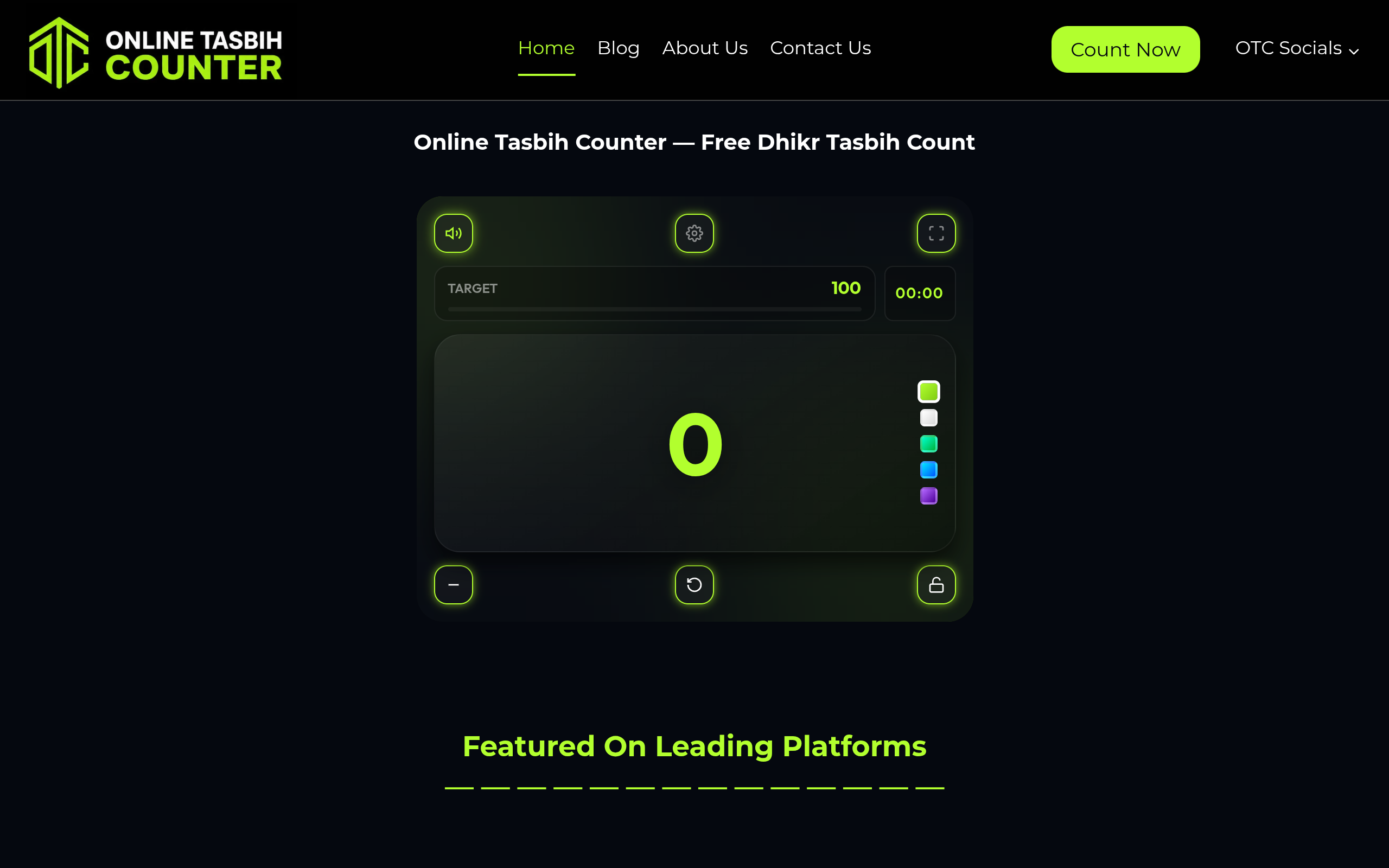 Online Tasbih Counter screenshot – image 1