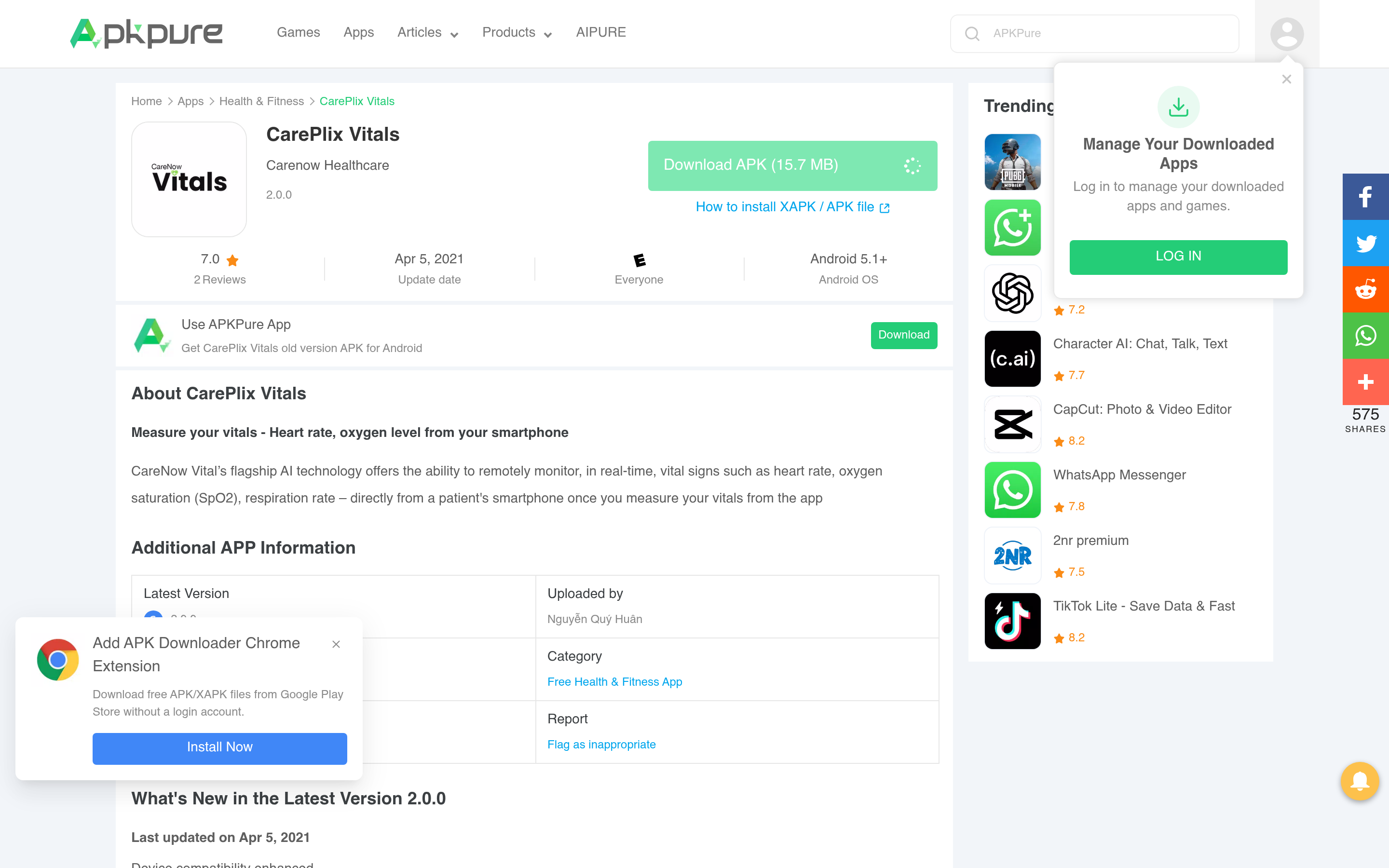 CarePlix Vitals APK for Android Download 介面截圖