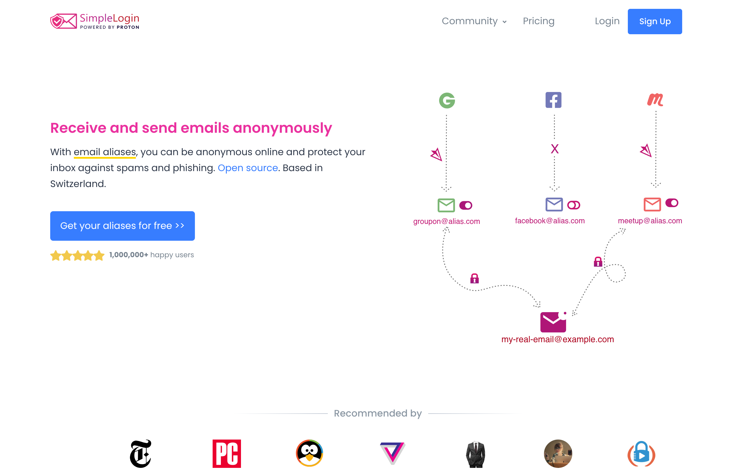 SimpleLogin screenshot, image 1