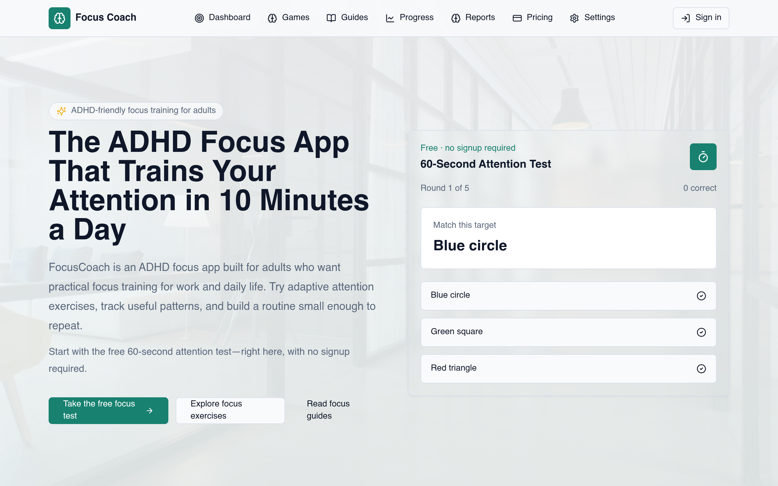 FocusCoach screenshot – image 1