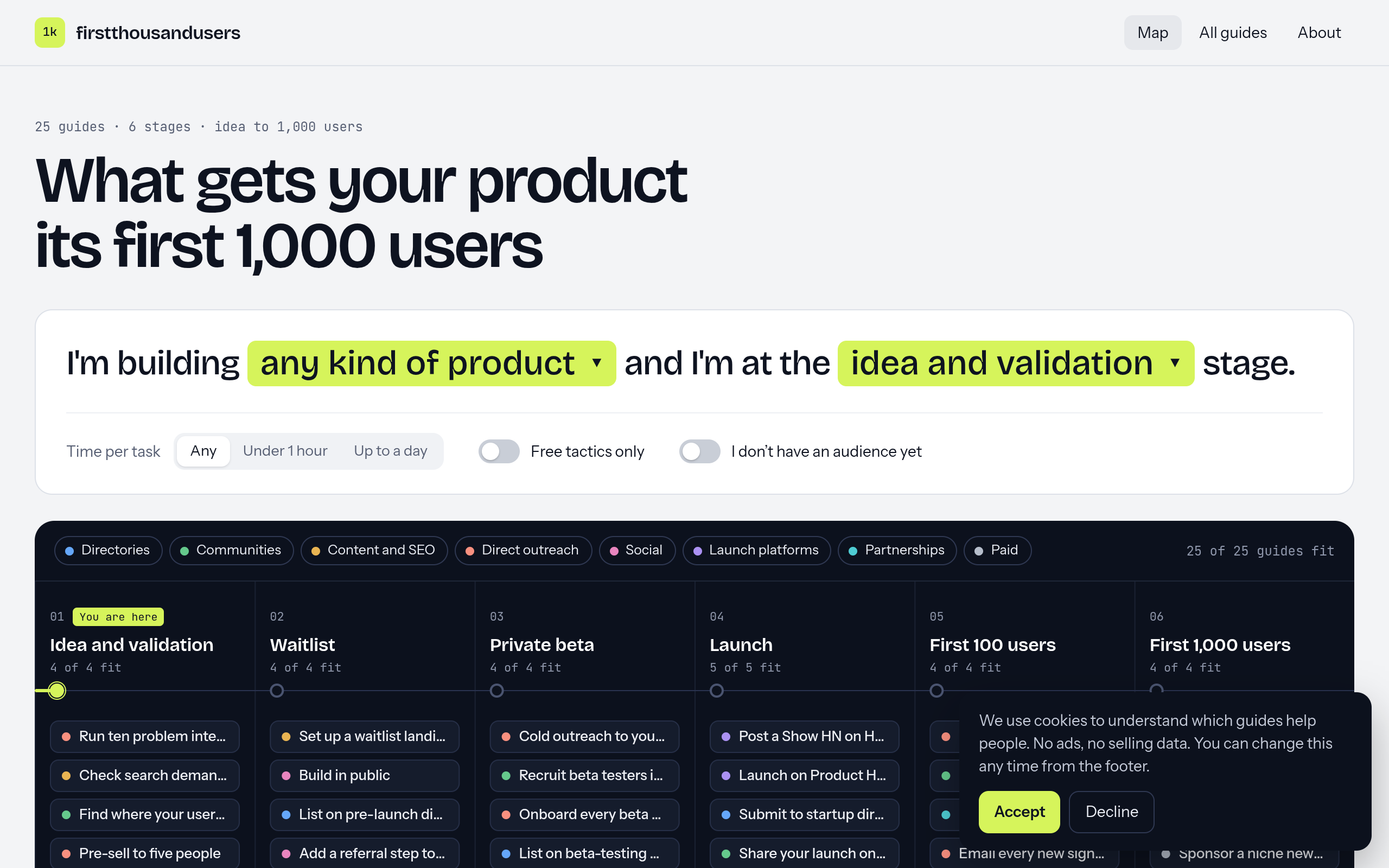 First 1,000 Users screenshot, image 1