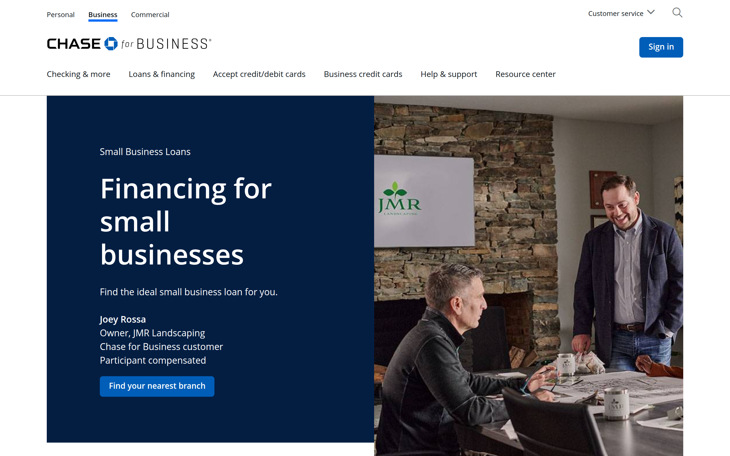 Chase Bank screenshot