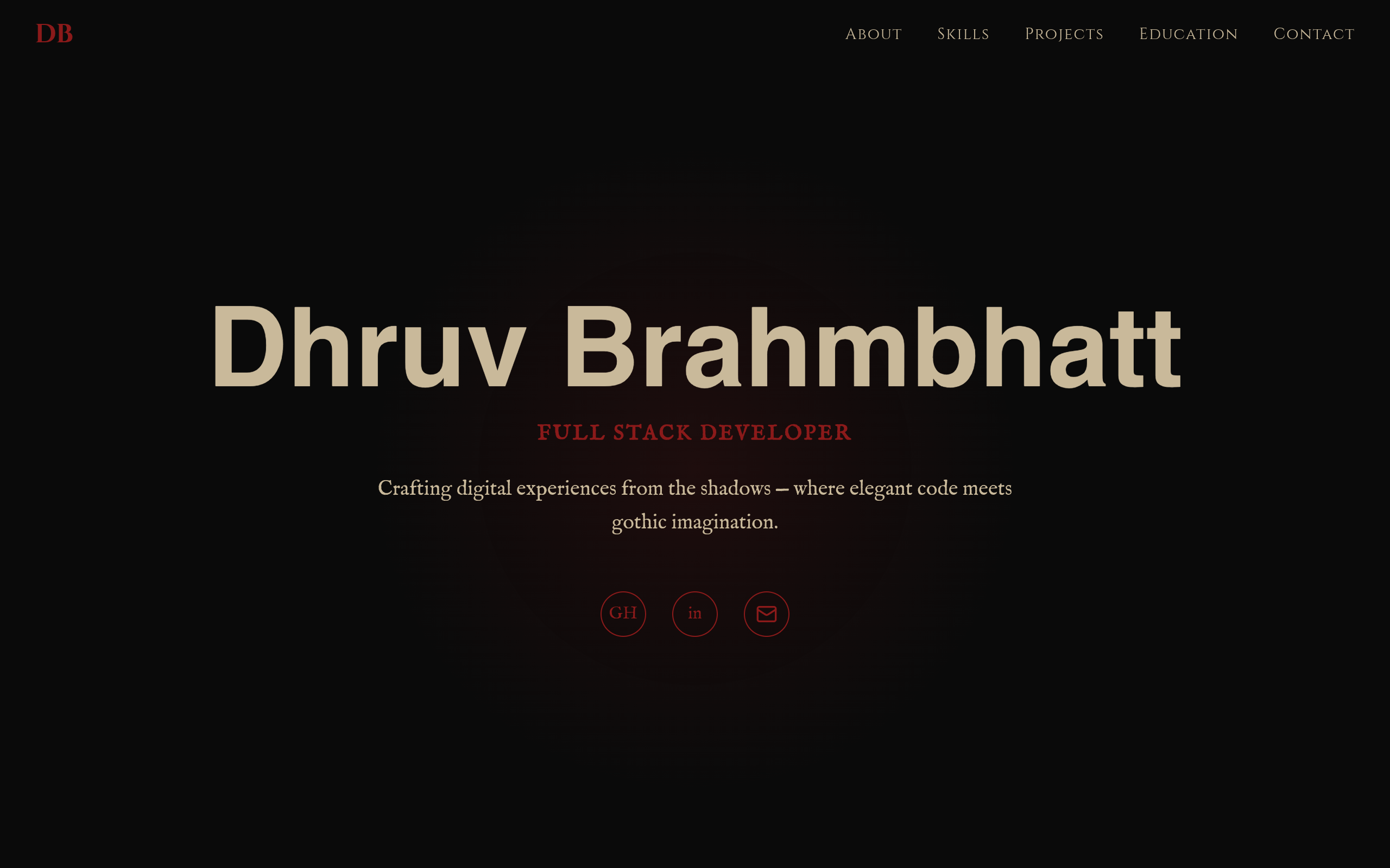 Dhruv Portfolio website preview