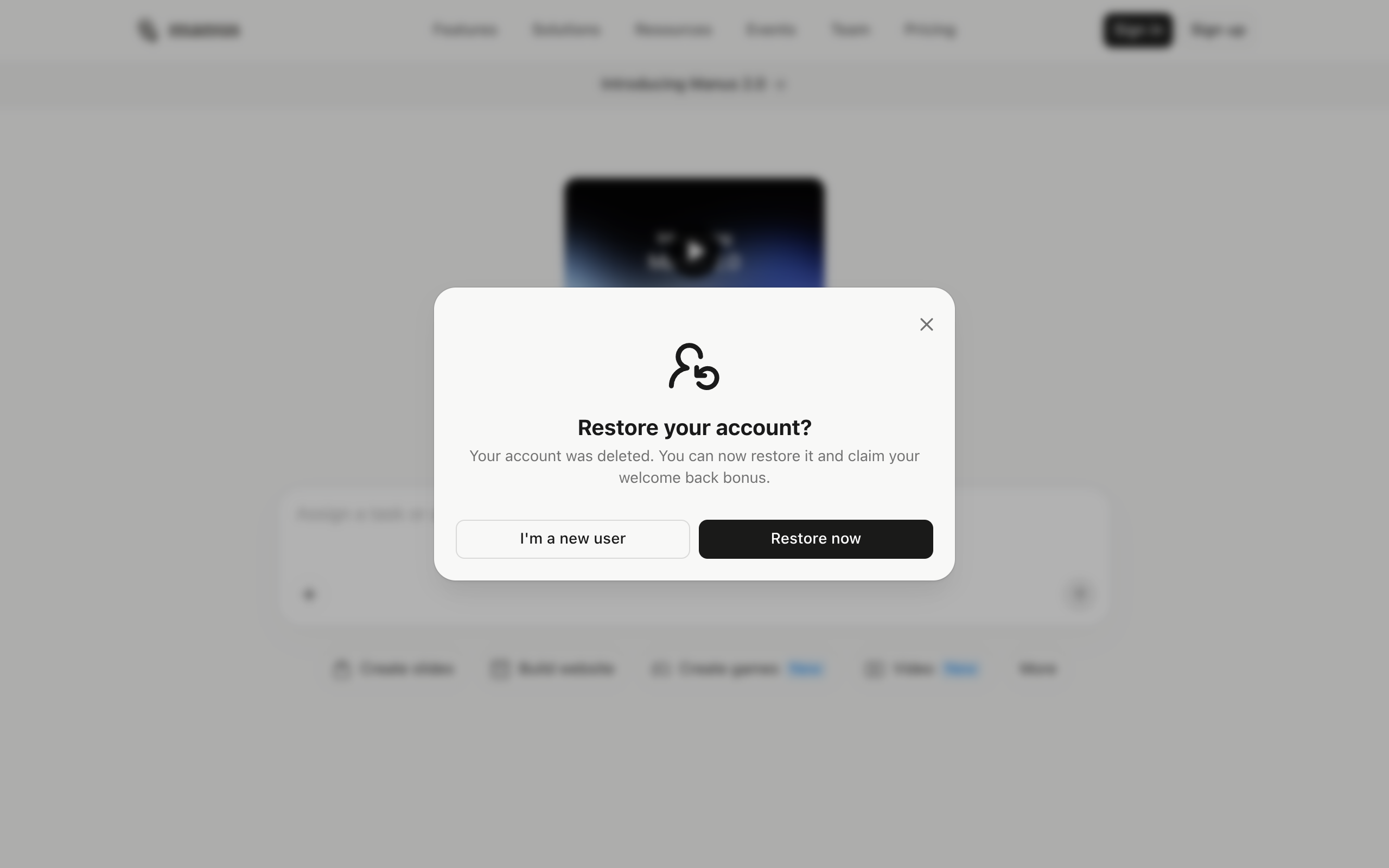 Manus official homepage preview
