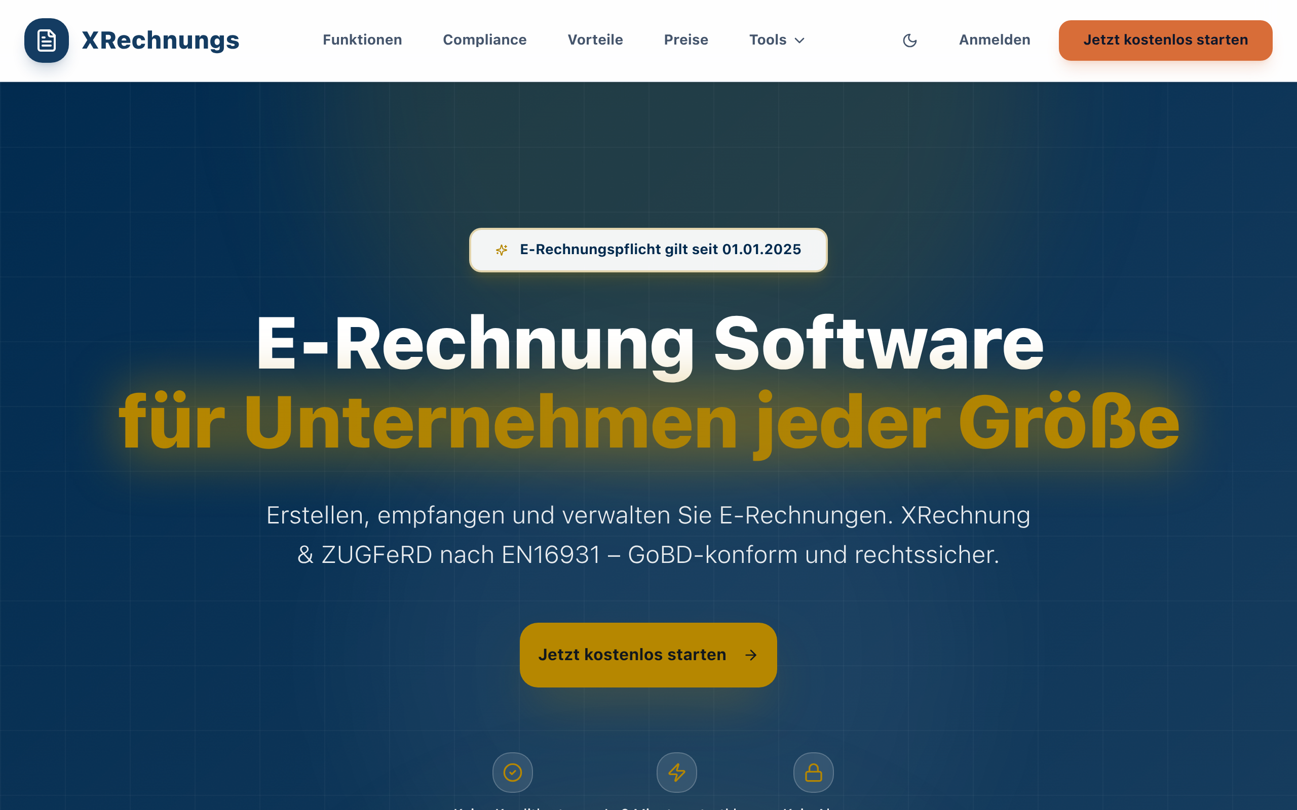 Screenshot of xrechnungs.de