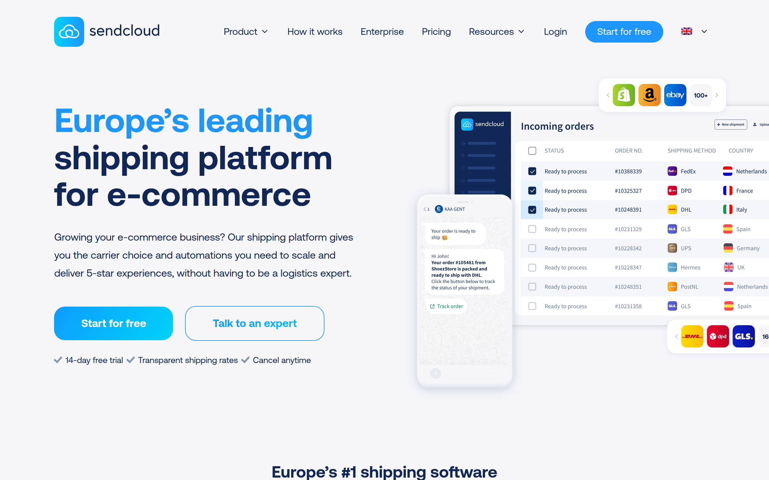 Sendcloud Screenshot