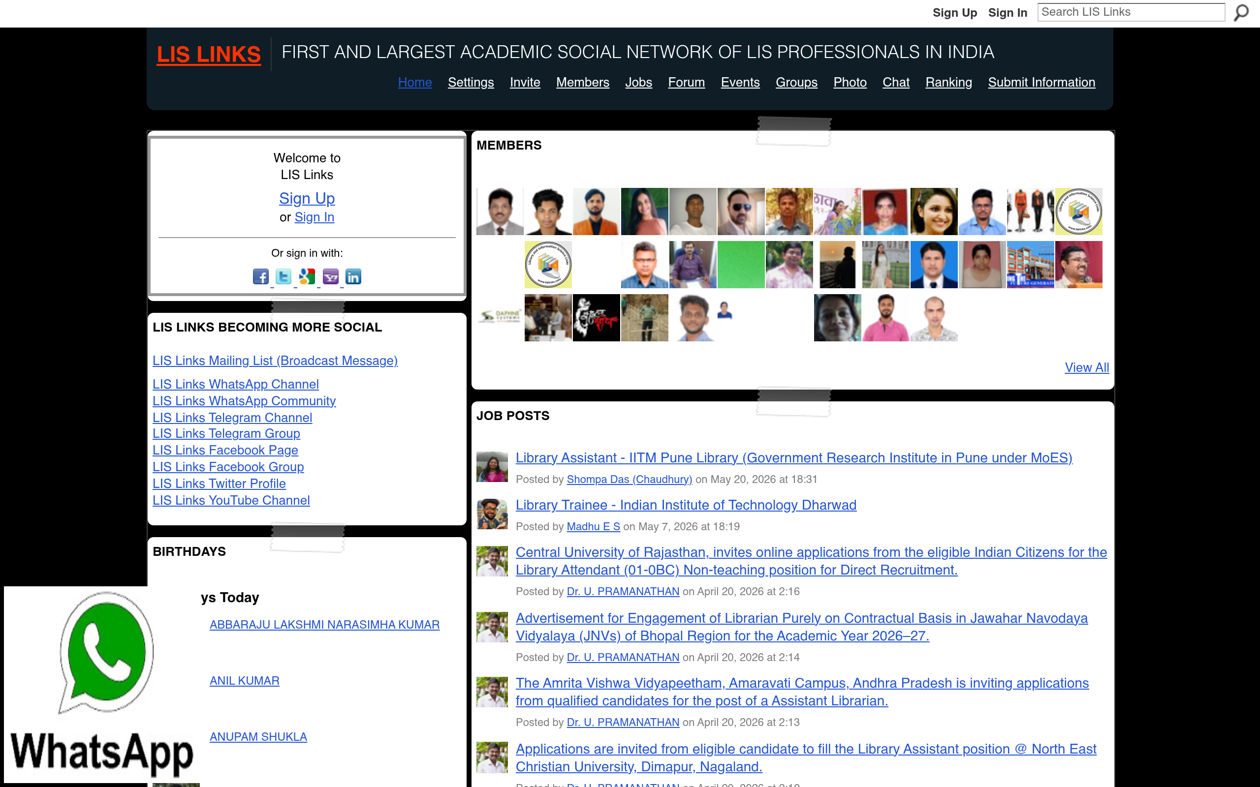 Screenshot of lislinks.com