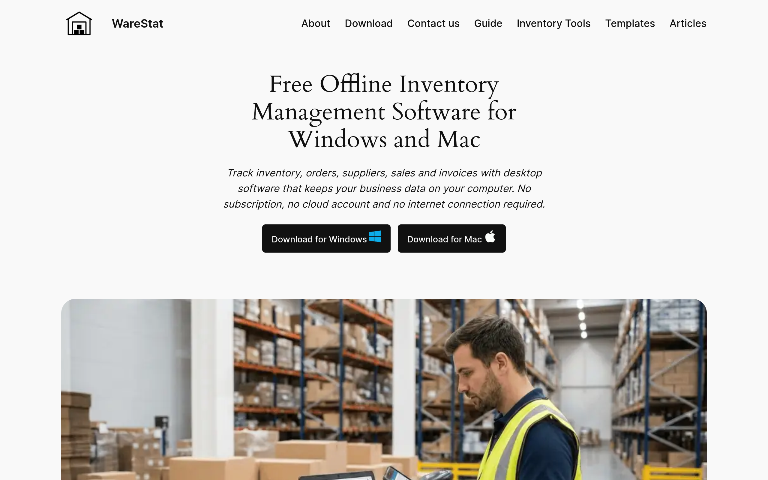 Free Offline Inventory Management Software screenshot, image 1