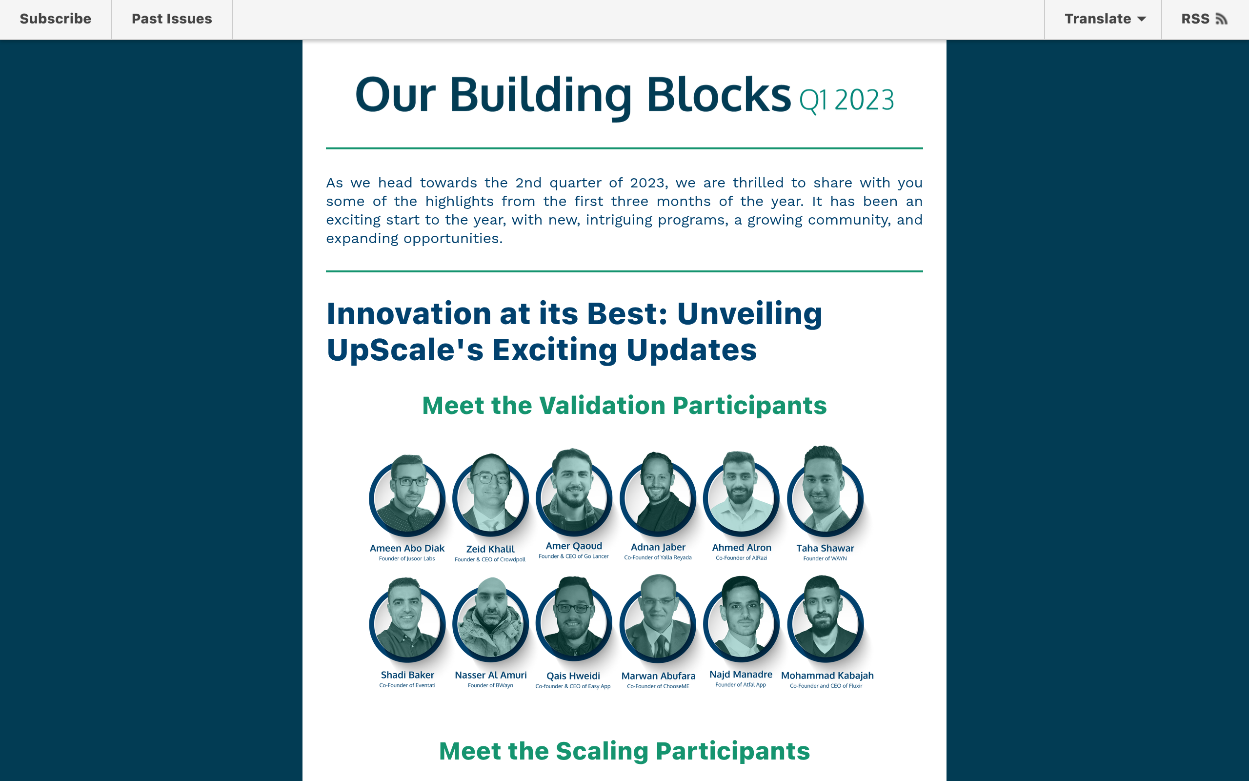 Making Great Strides in a New Start - Our Building Blocks Q1 2023