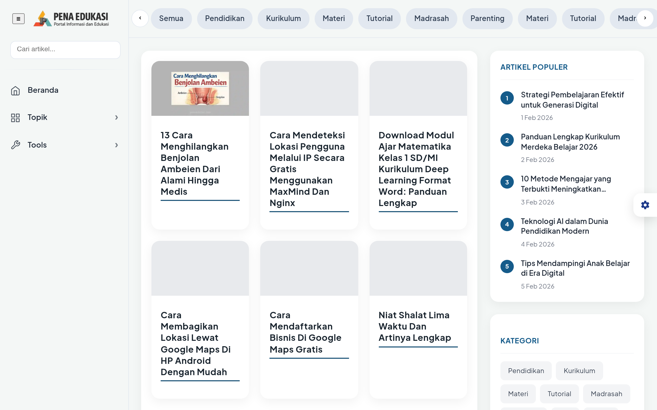 Screenshot of penaeducasi.com
