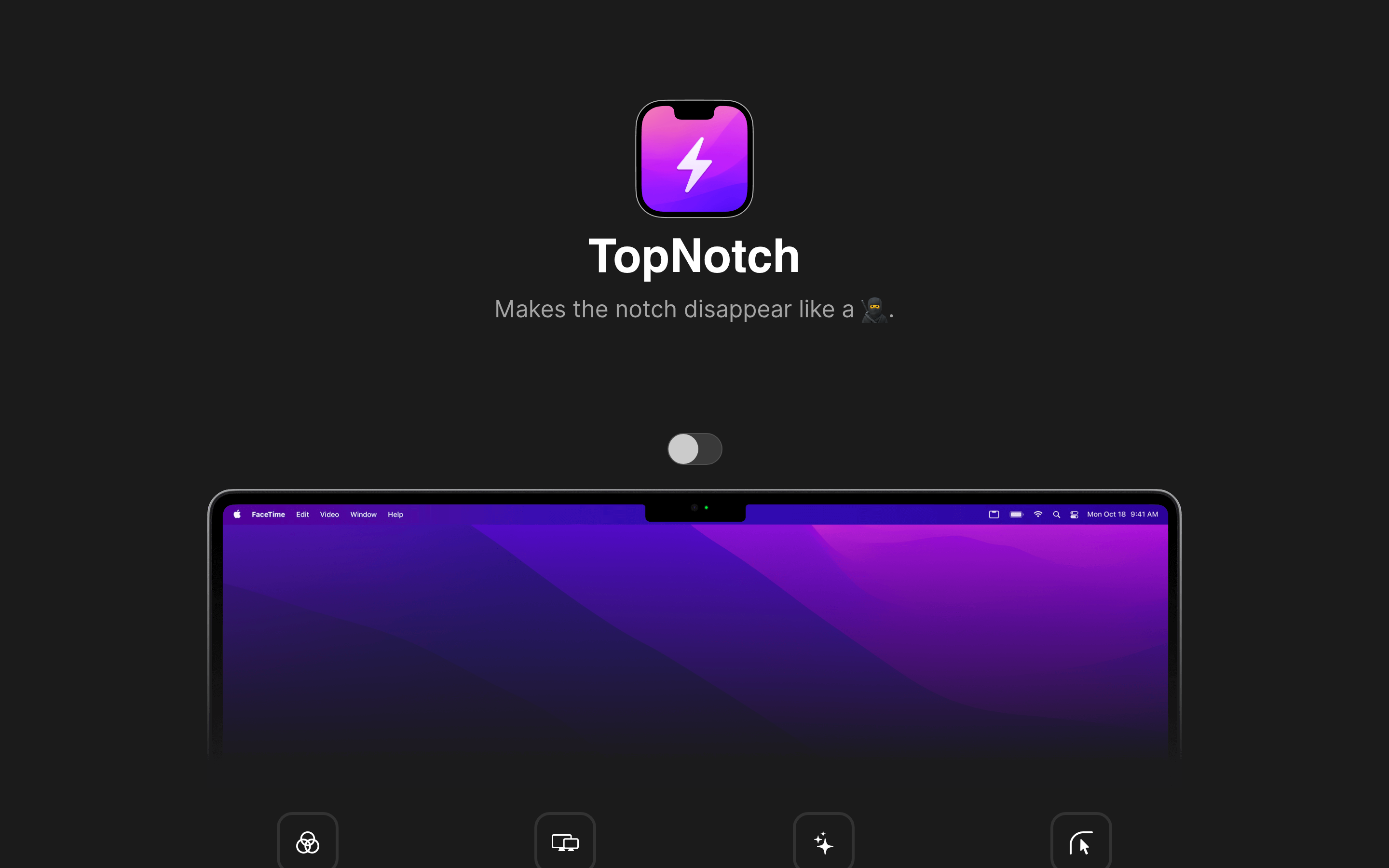 TopNotch for macOS 介面截圖