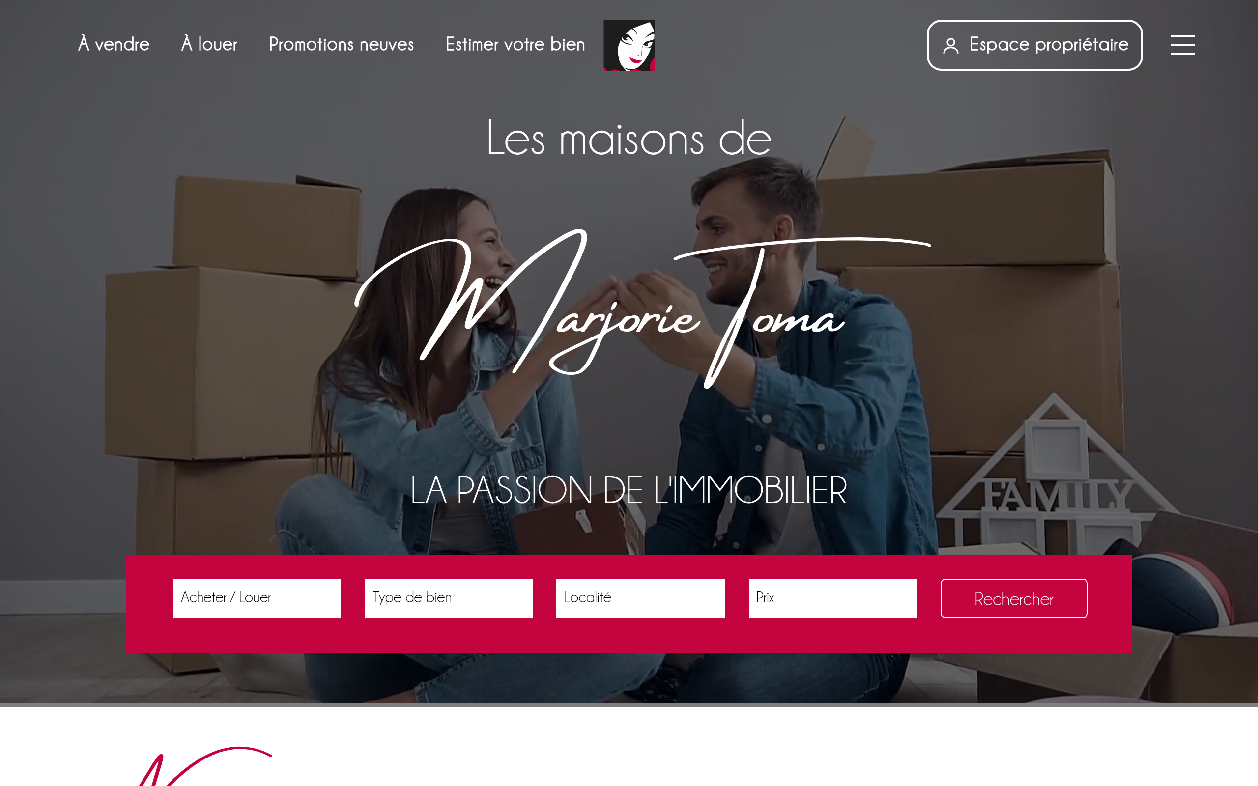 Capture d'écran de Immo Toma - Accueil