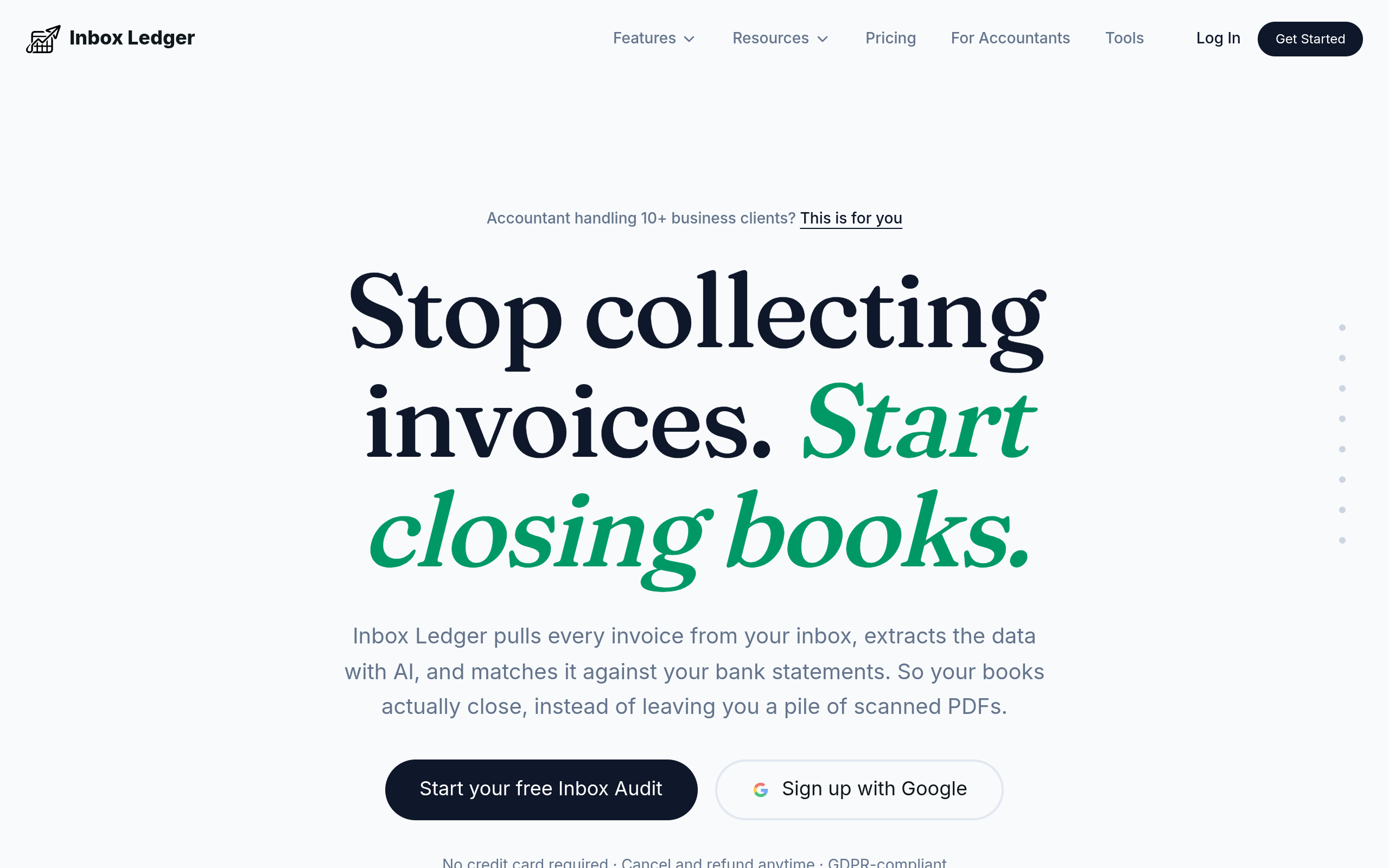Inbox Ledger screenshot – image 1