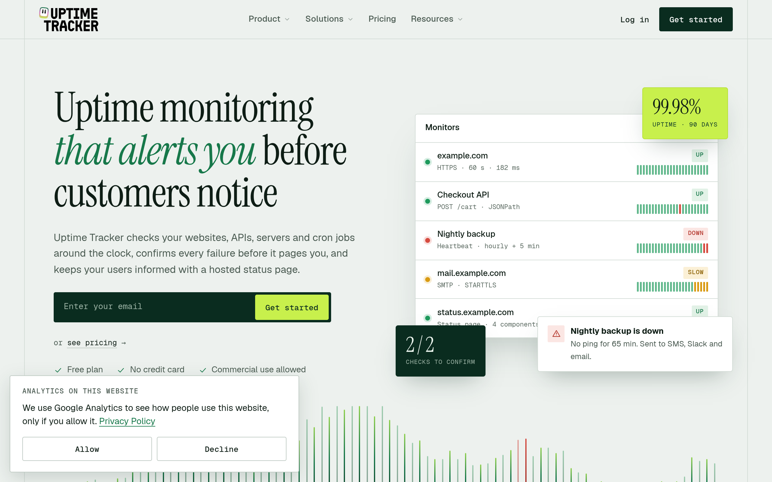Uptime Tracker screenshot
