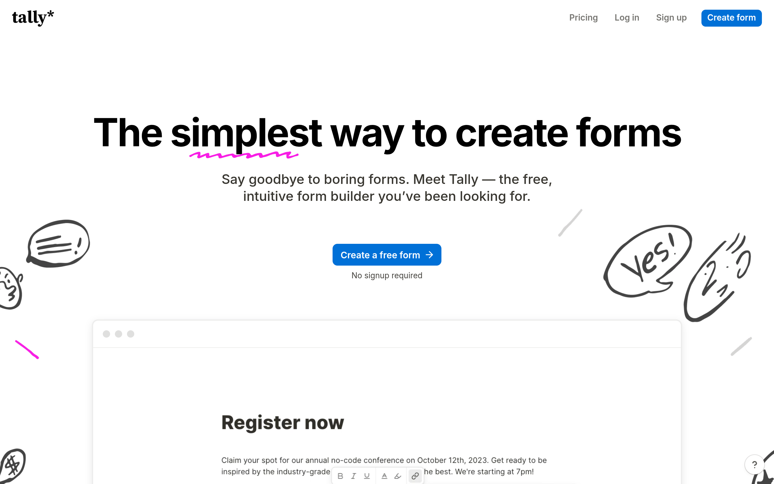 Tally Forms screenshot