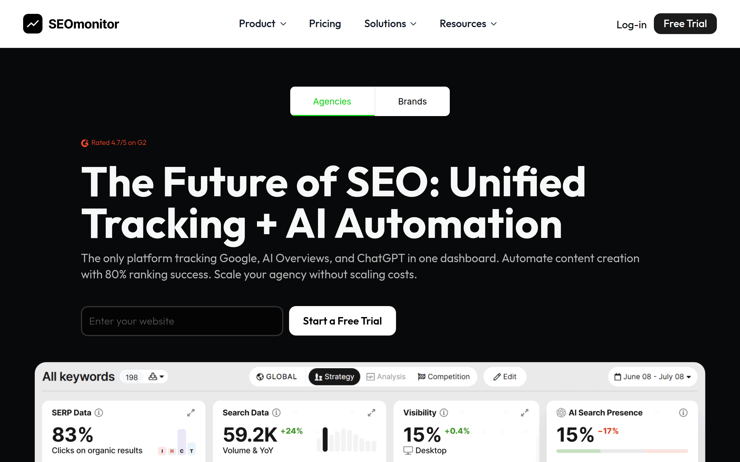 SEOmonitor Screenshot