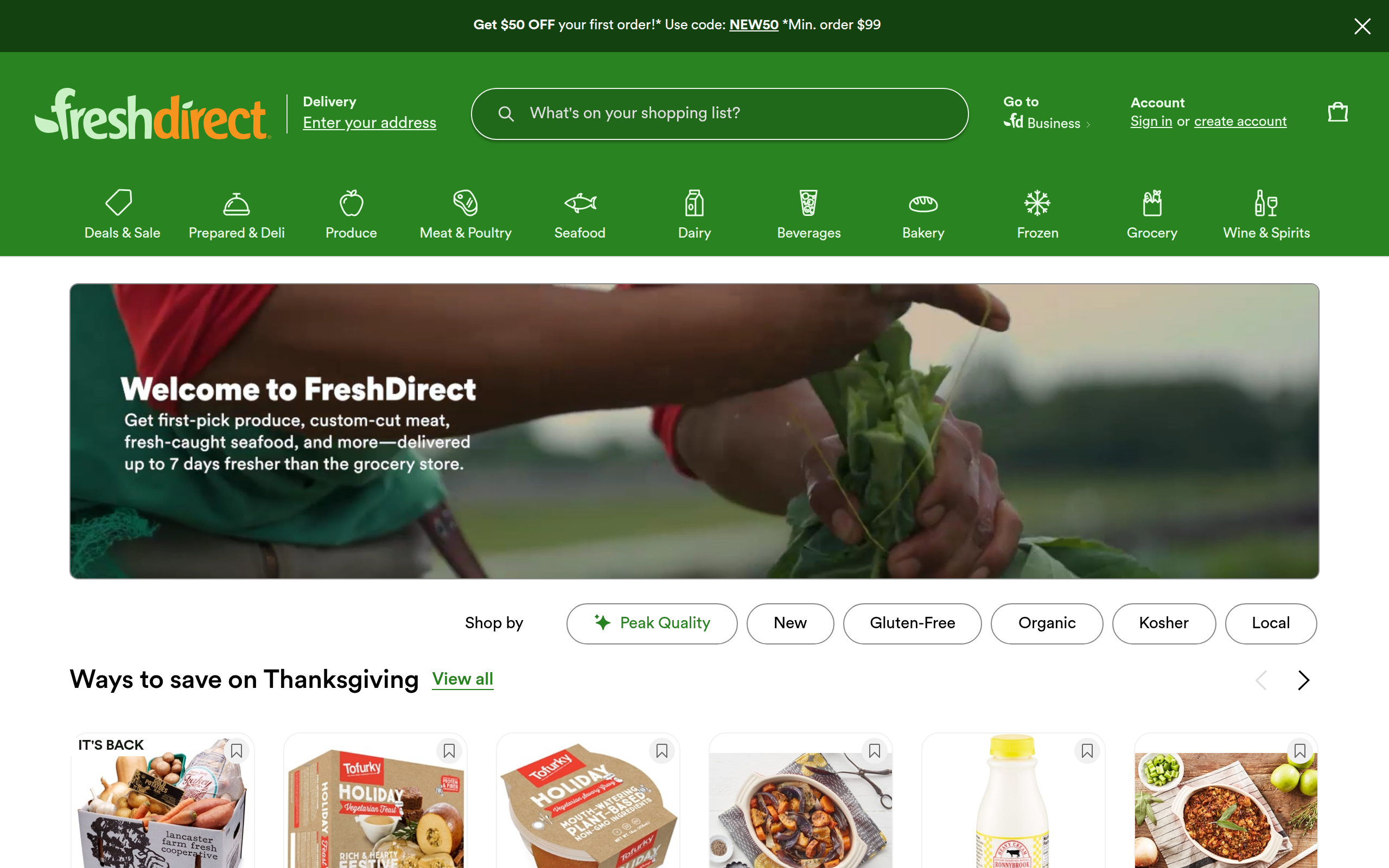 FreshDirect Screenshot