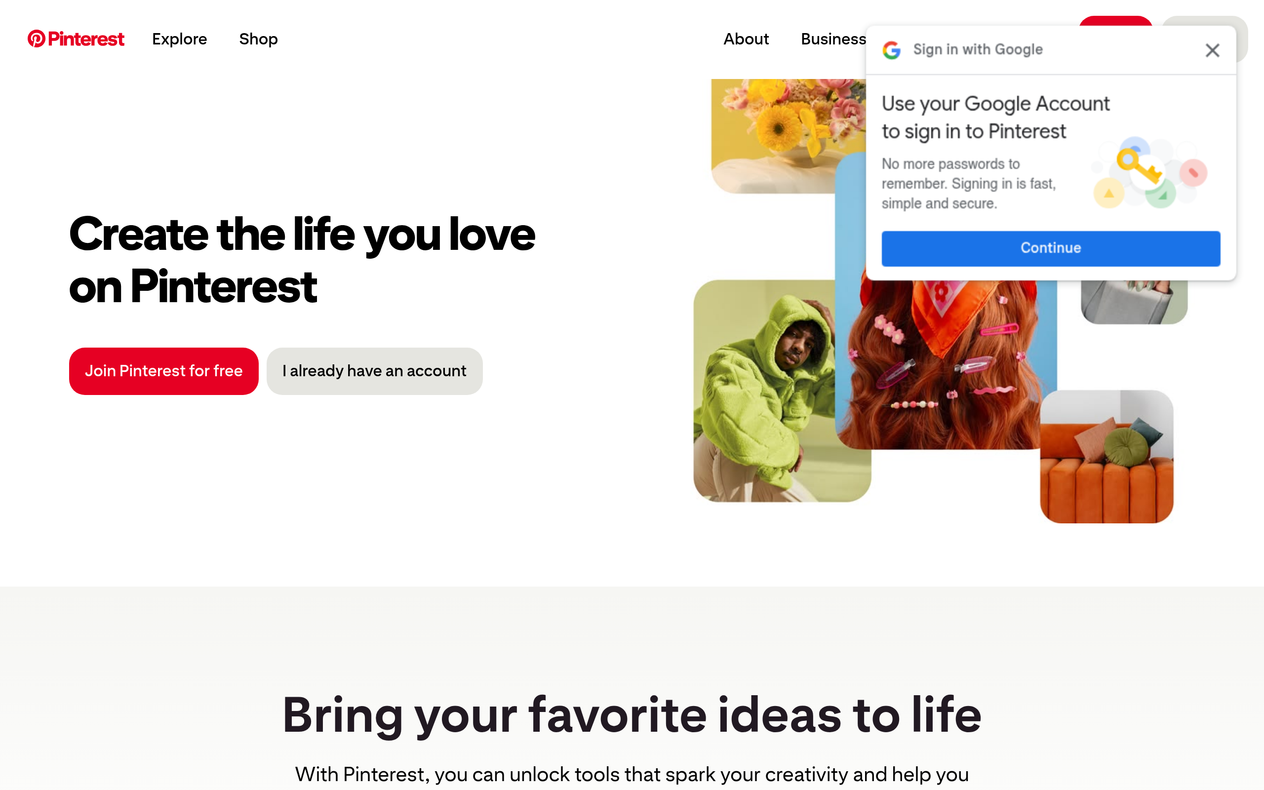 Pinterest 产品截图