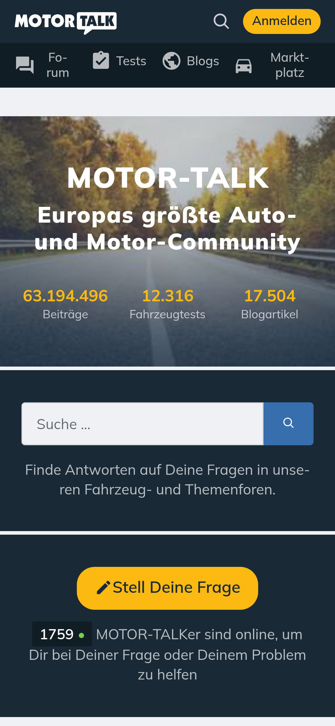 Mobile screenshot of motor-talk.de
