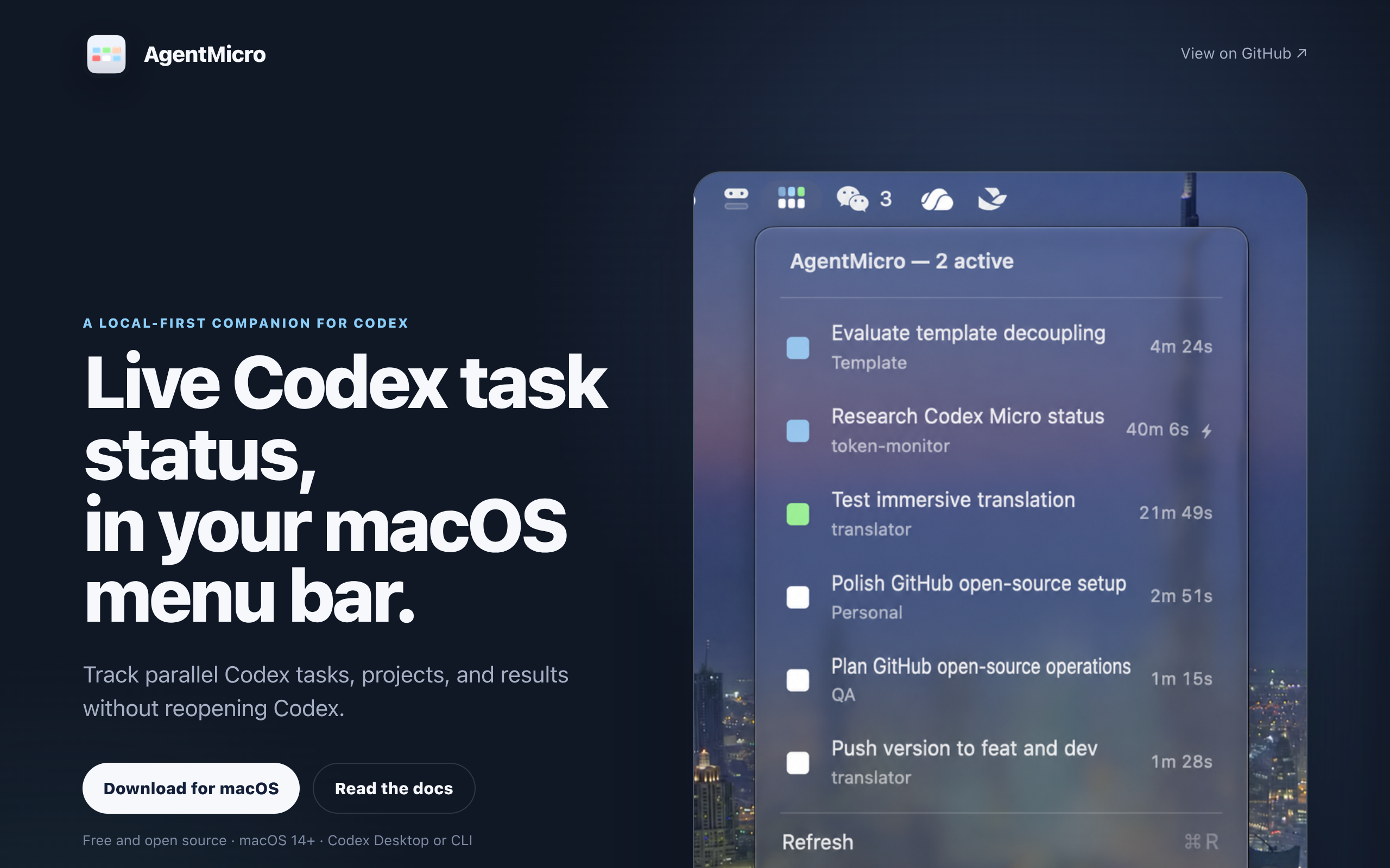 AgentMicro screenshot – image 1