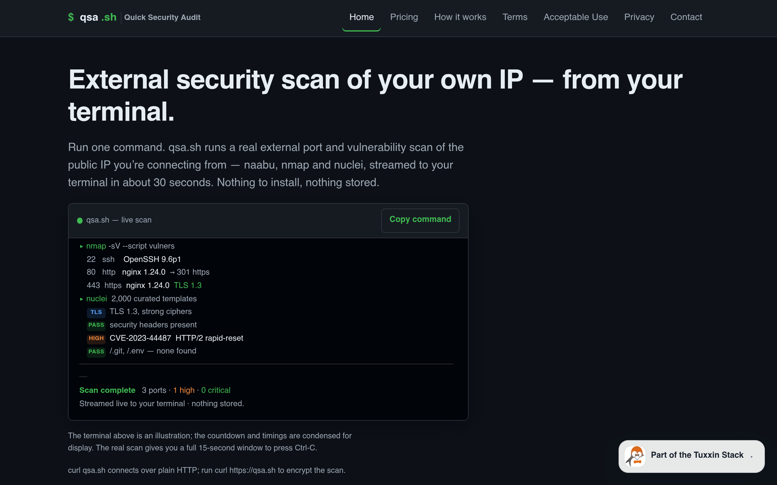qsa.sh screenshot – image 1