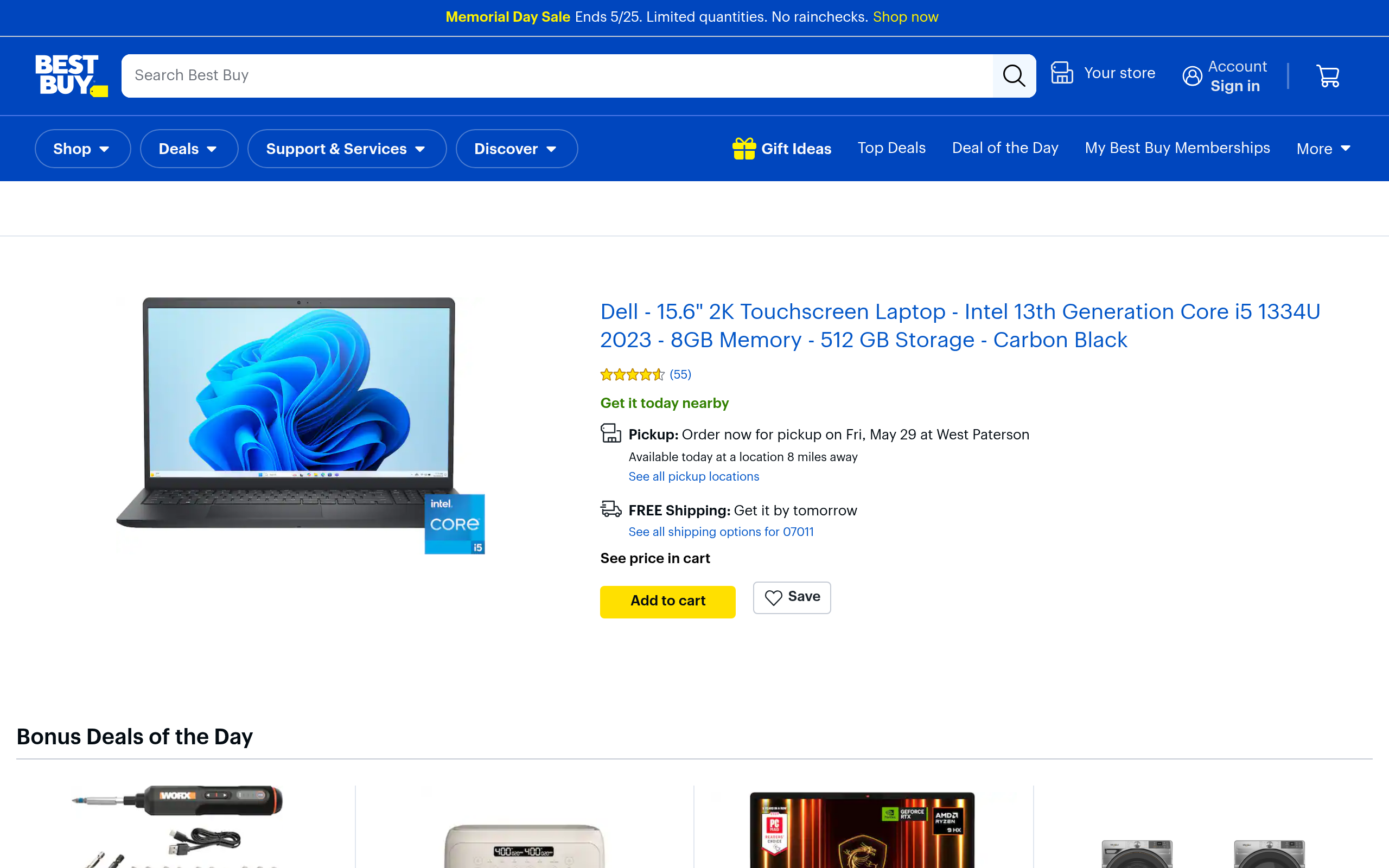 Best Buy Deal of the Day: Up to 66% off Laptop, Appliances, Furniture, Tools and More