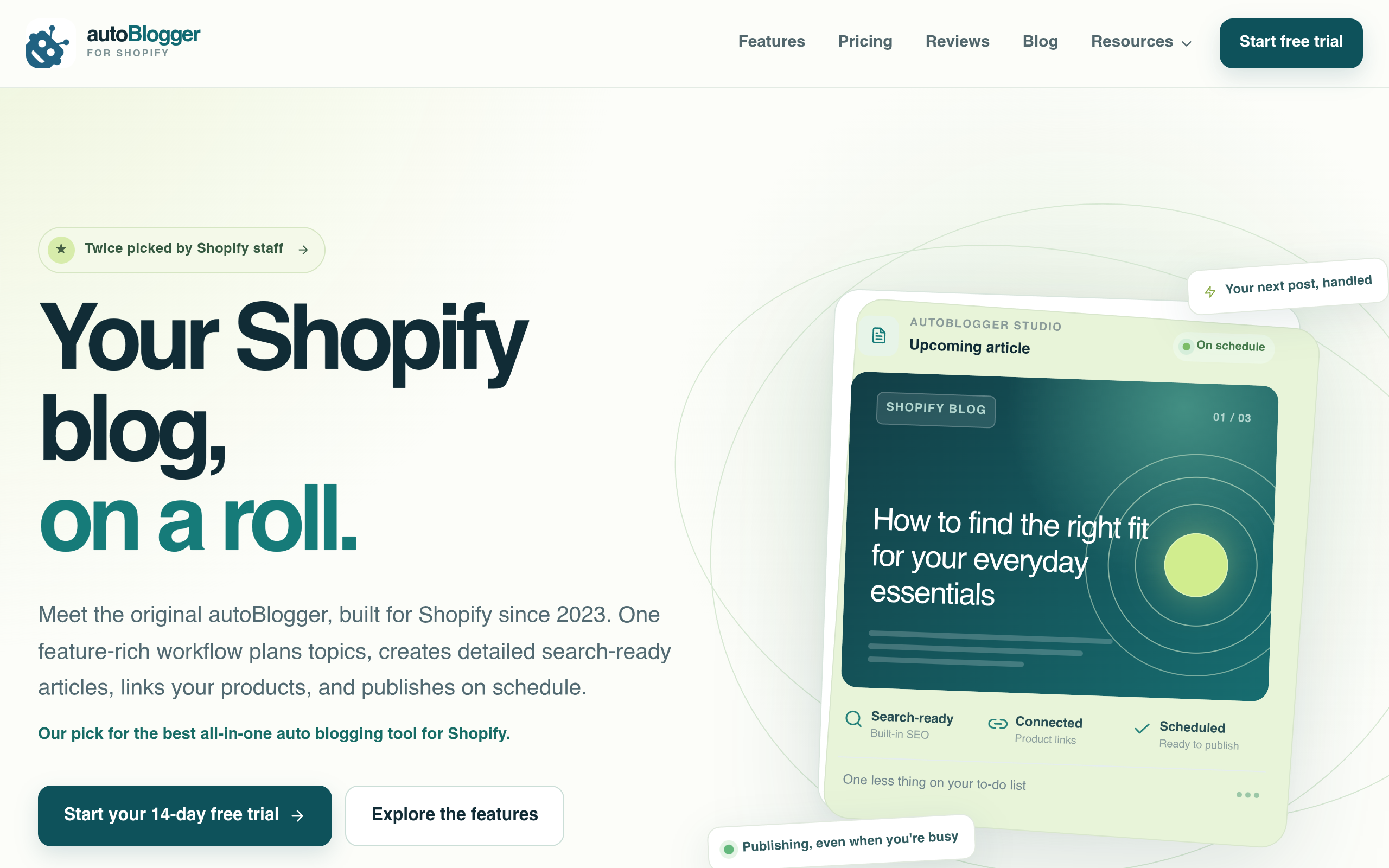 autoBlogger for Shopify screenshot, image 1