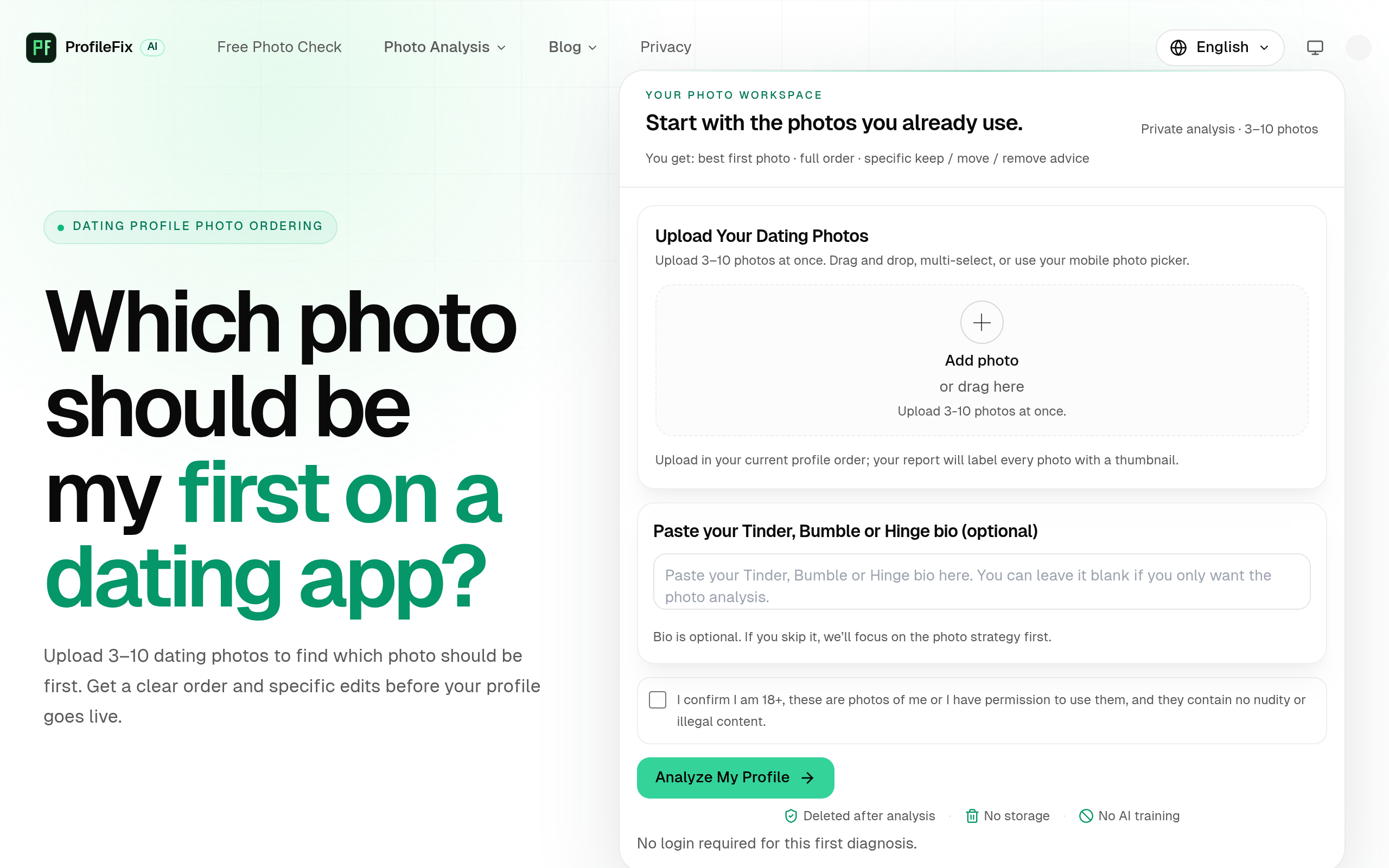 ProfileFix AI screenshot, image 1
