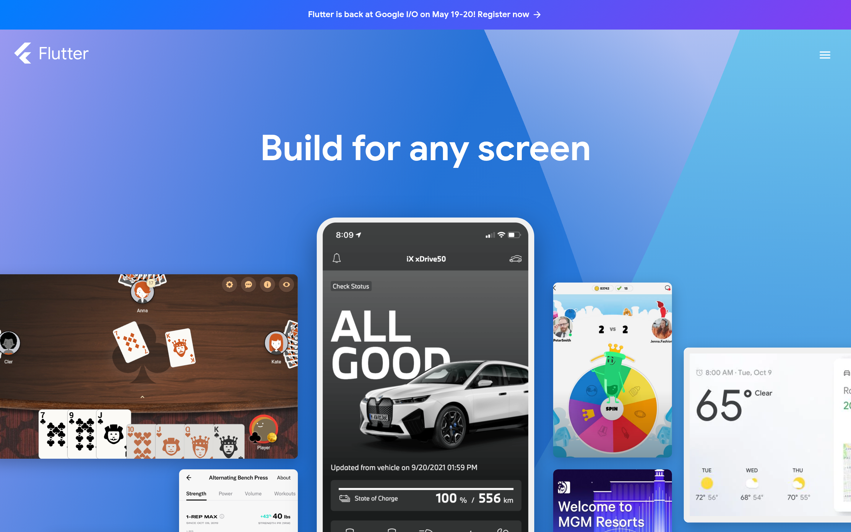 Flutter - Build apps for any screen 介面截圖