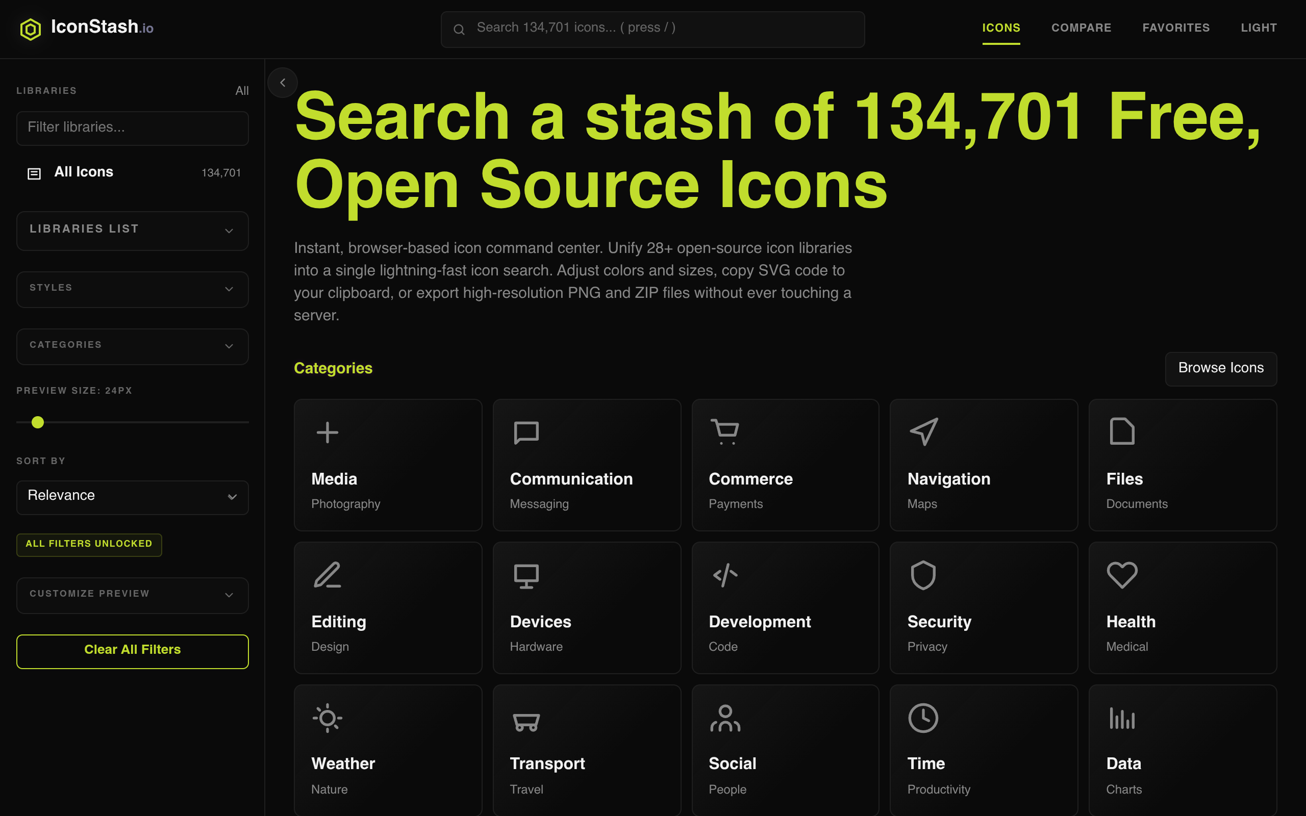 IconStash screenshot, image 1