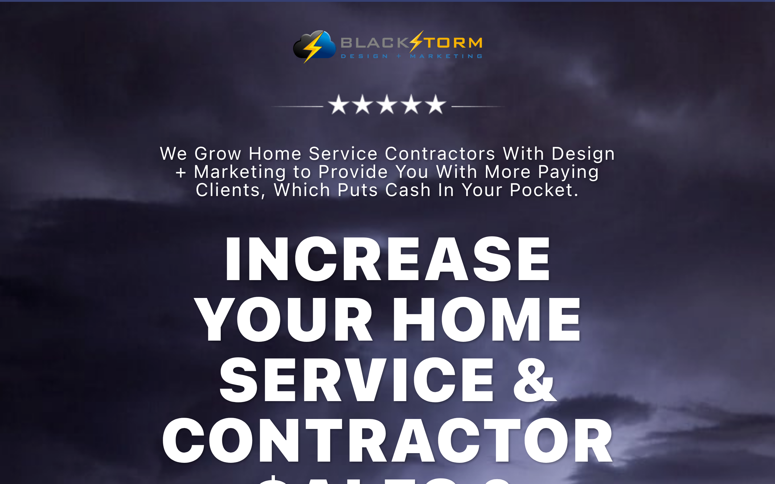 Black Storm Design & Marketing Screenshot