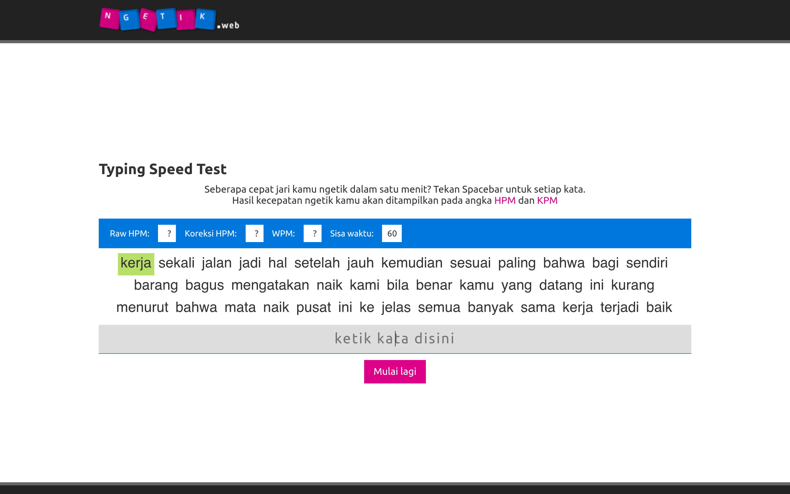 Screenshot of ngetik.maya.id