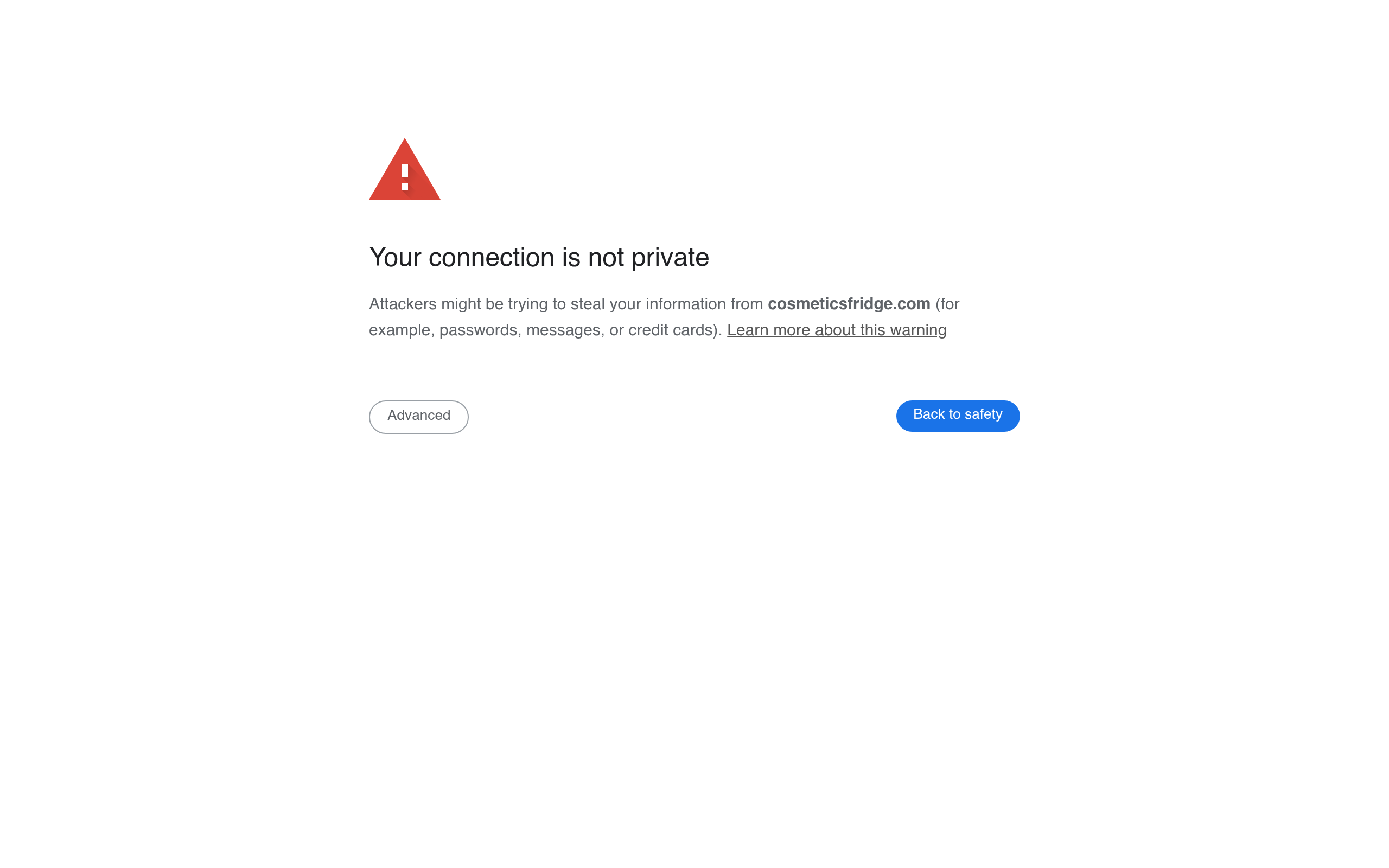 Screenshot of cosmeticsfridge.com