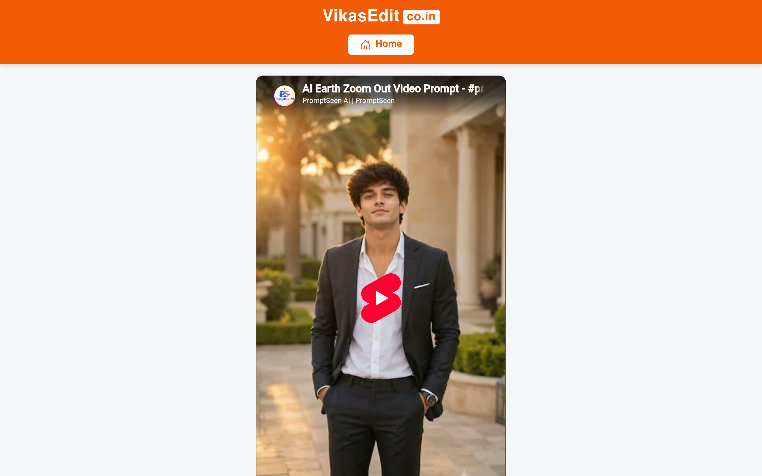 Vikas Edit official homepage preview