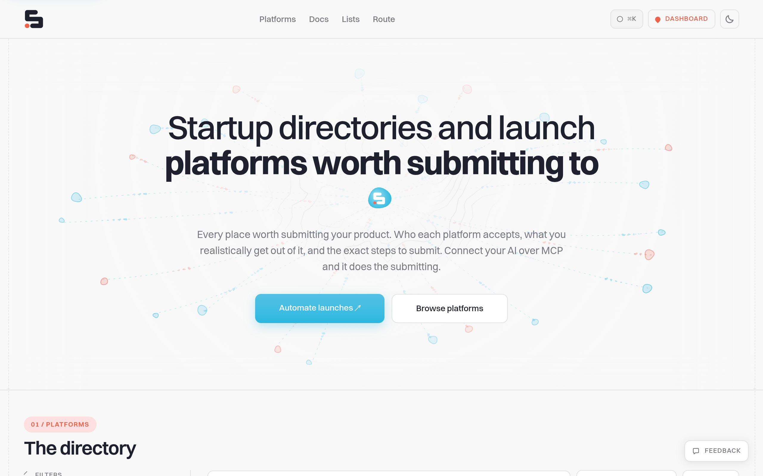 Startup directories and launch platforms screenshot – image 1