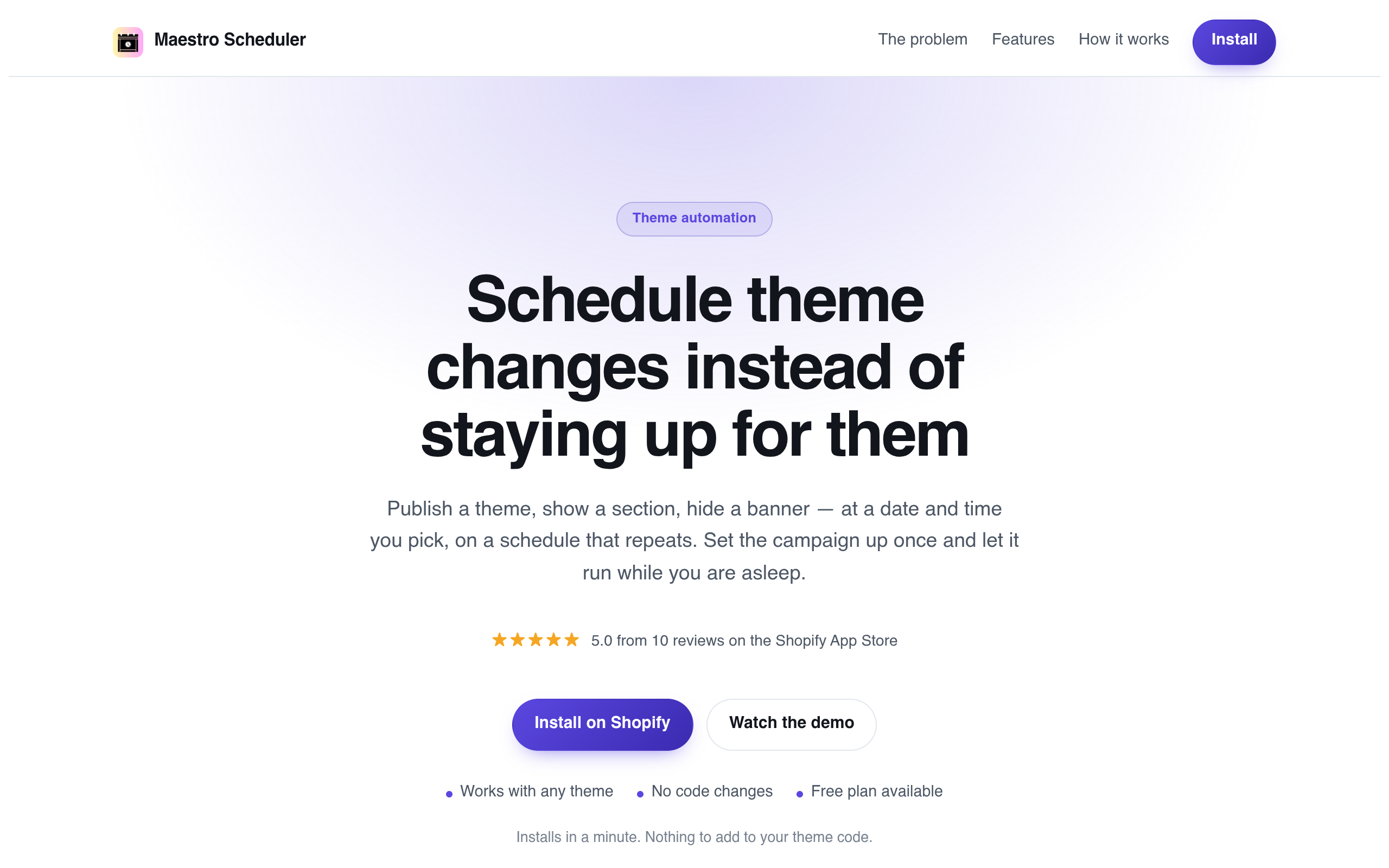Maestro Theme Scheduler screenshot, image 1