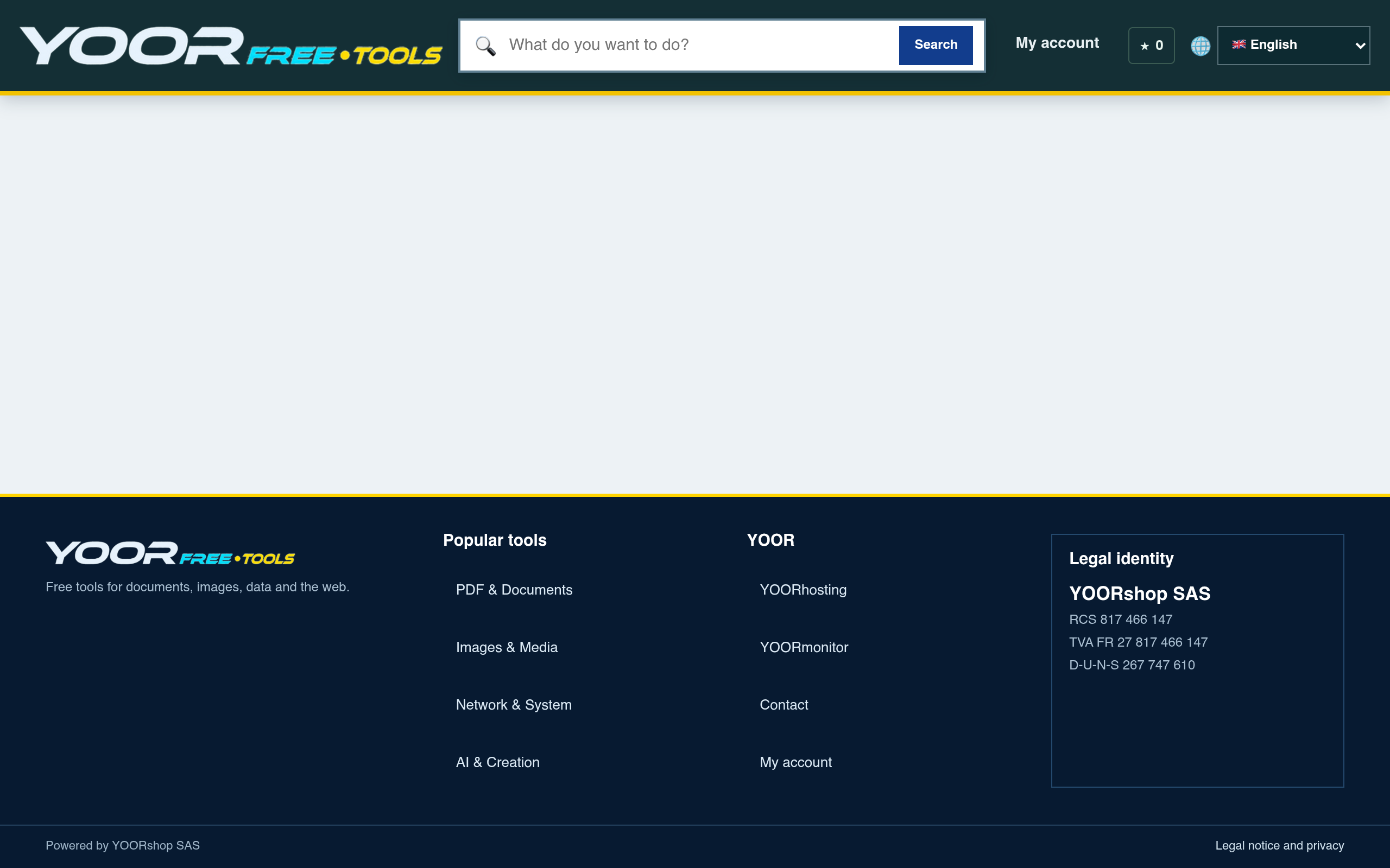 YOOR Free Tools screenshot, image 1