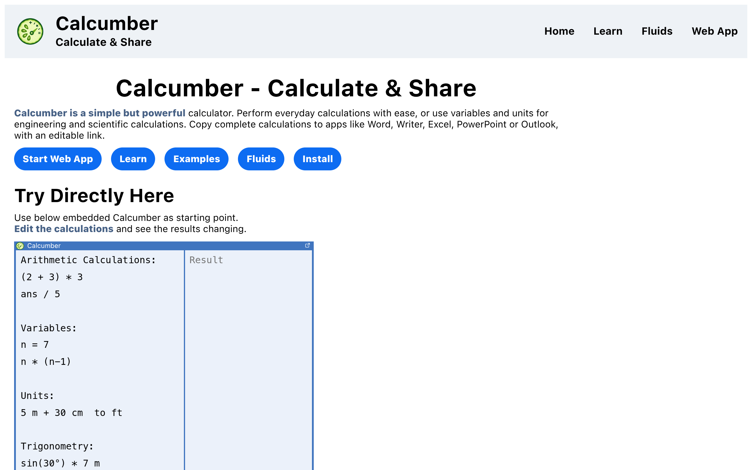 Calcumber screenshot – image 1