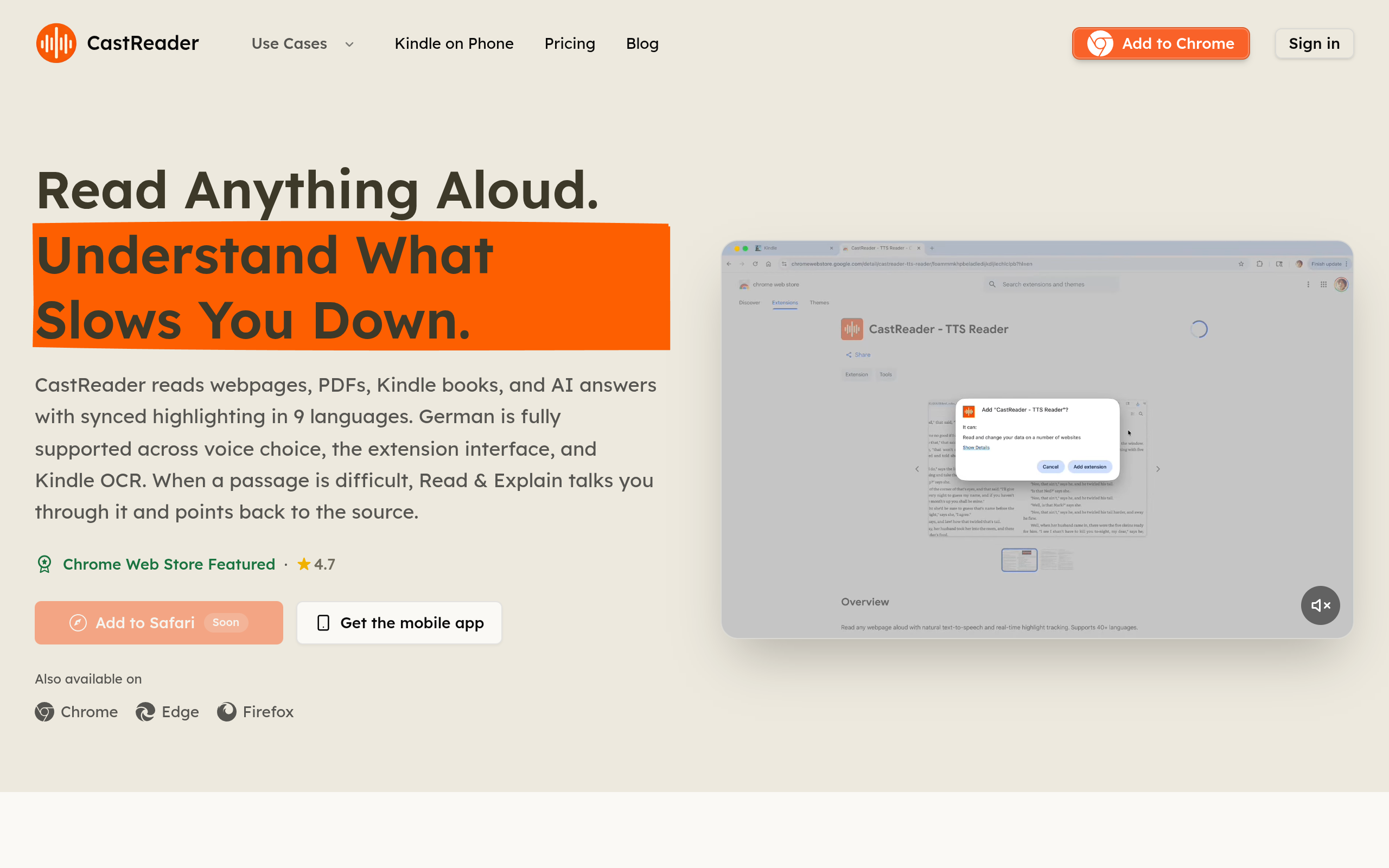 CastReader screenshot – image 1