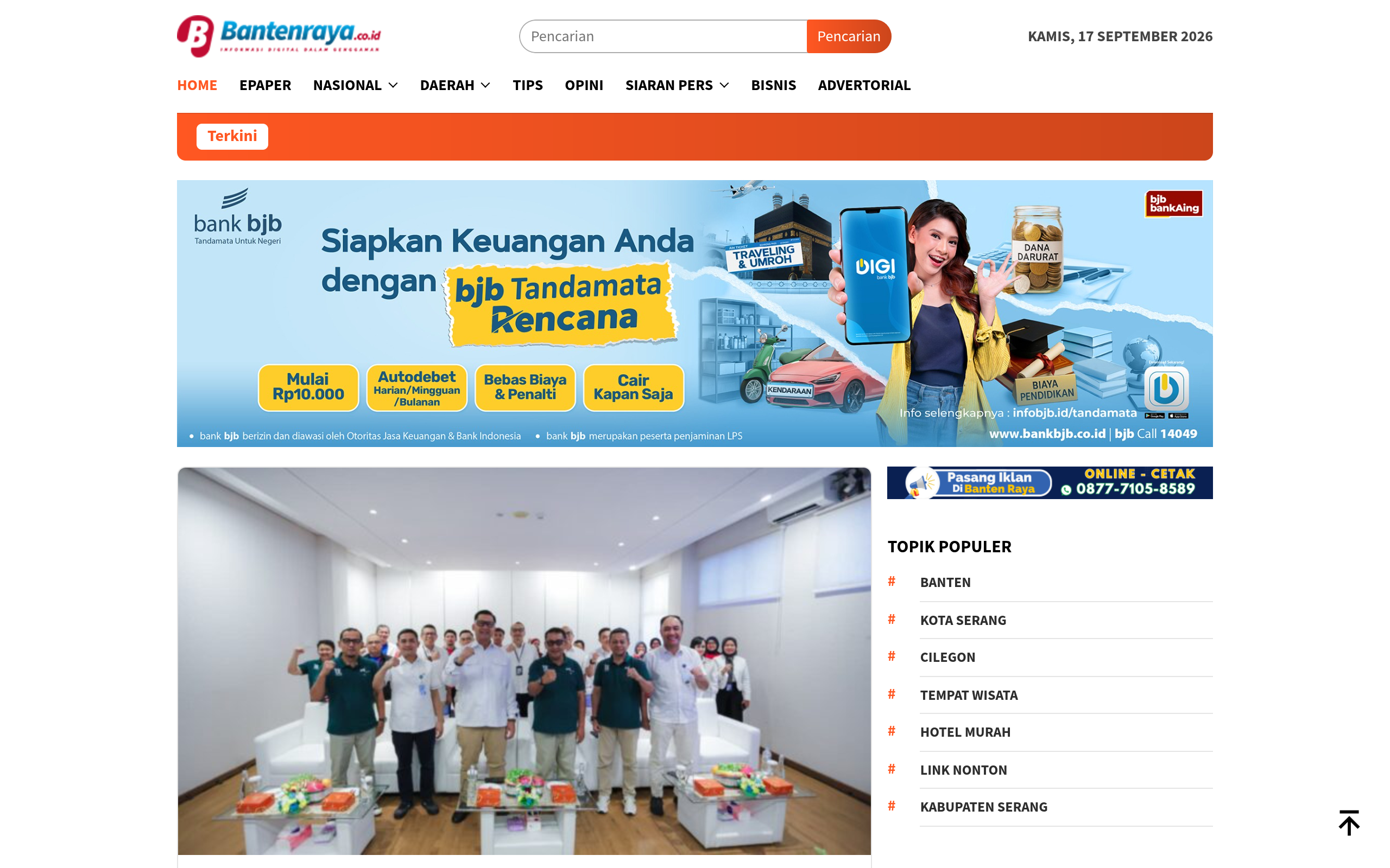 Screenshot of bantenraya.co.id