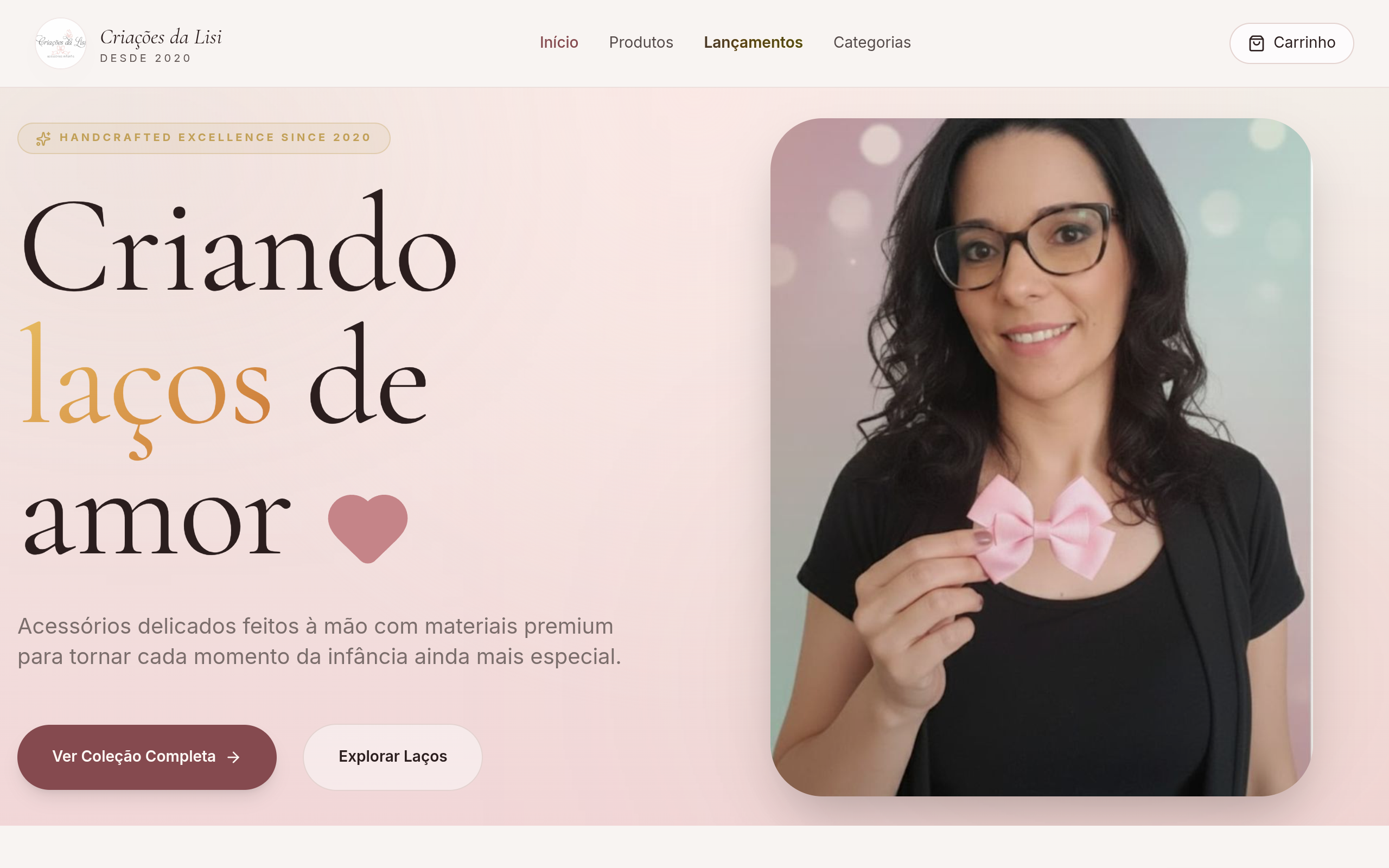 Loja virtual Criações da Lisi