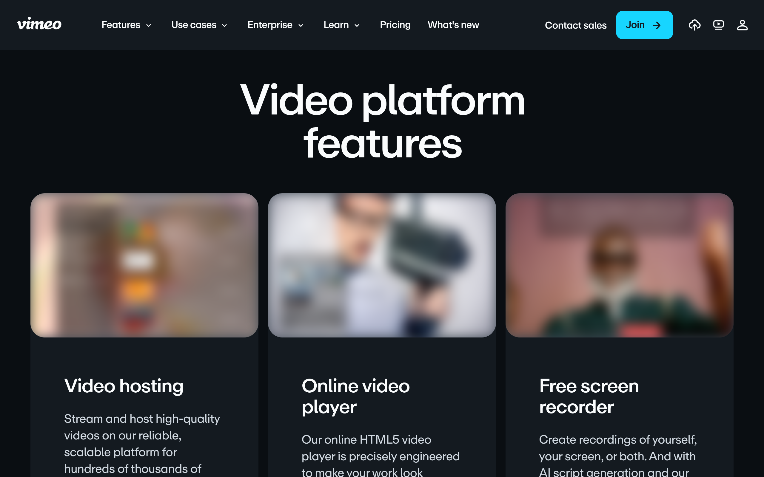 Screenshot of player.vimeo.com