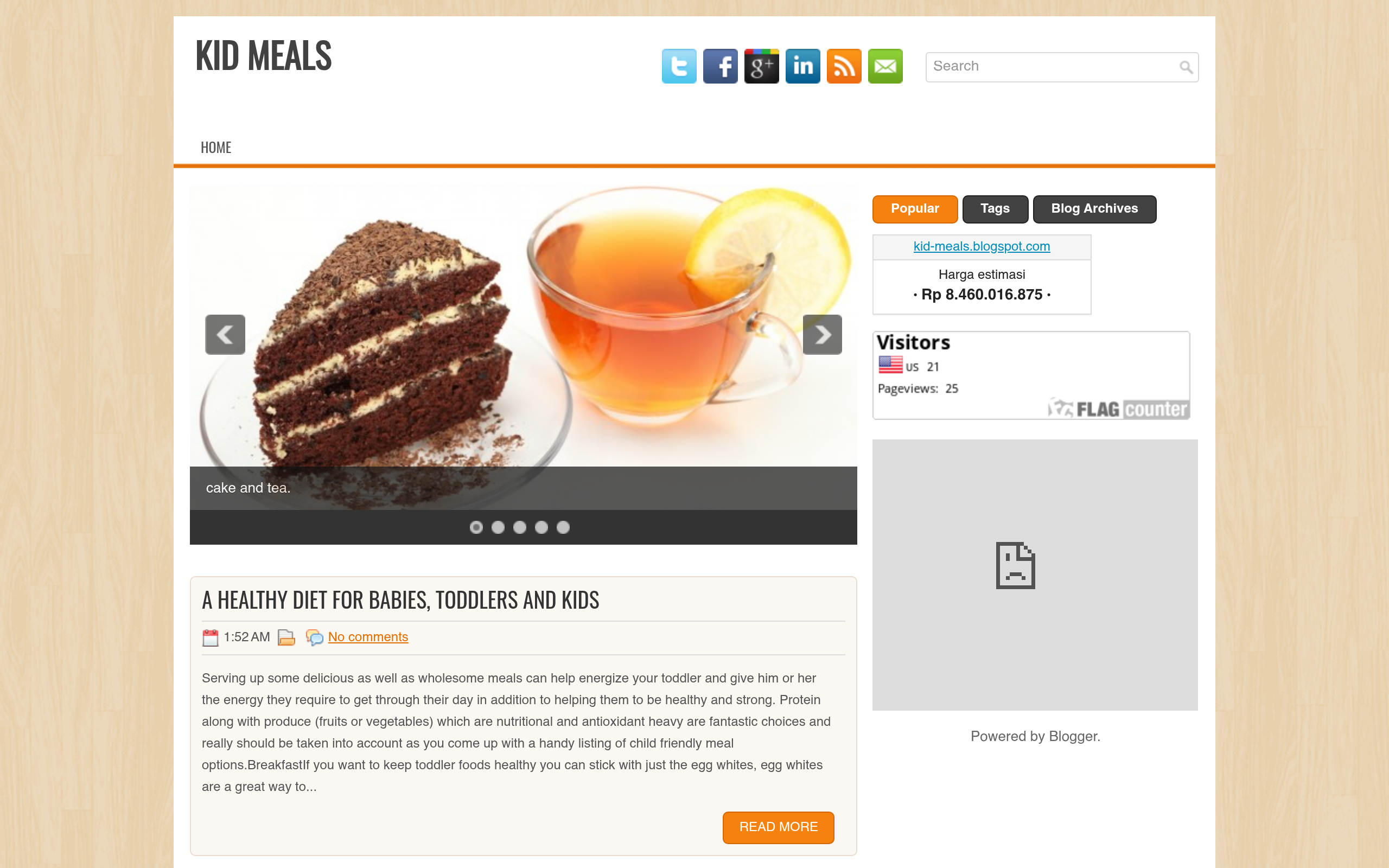 Screenshot of kid-meals.blogspot.com