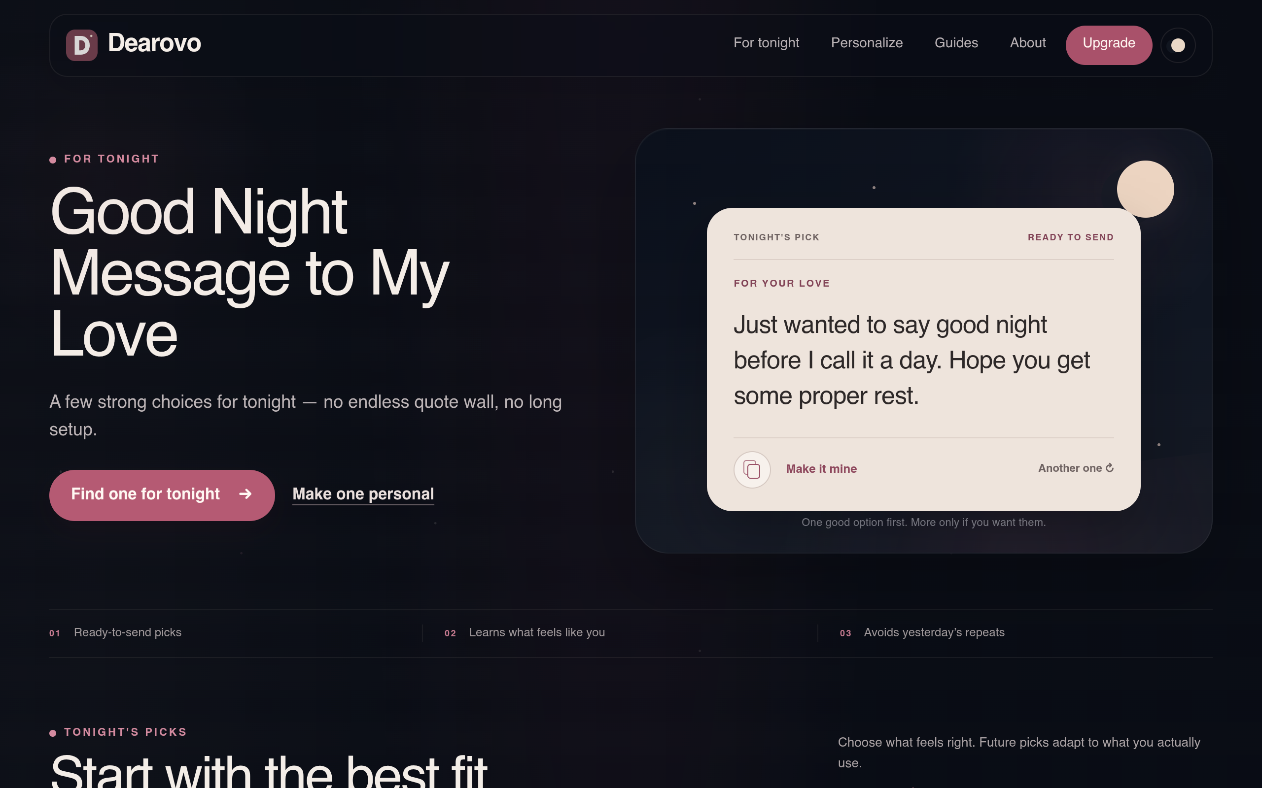 Good Night Message to My Love screenshot, image 1
